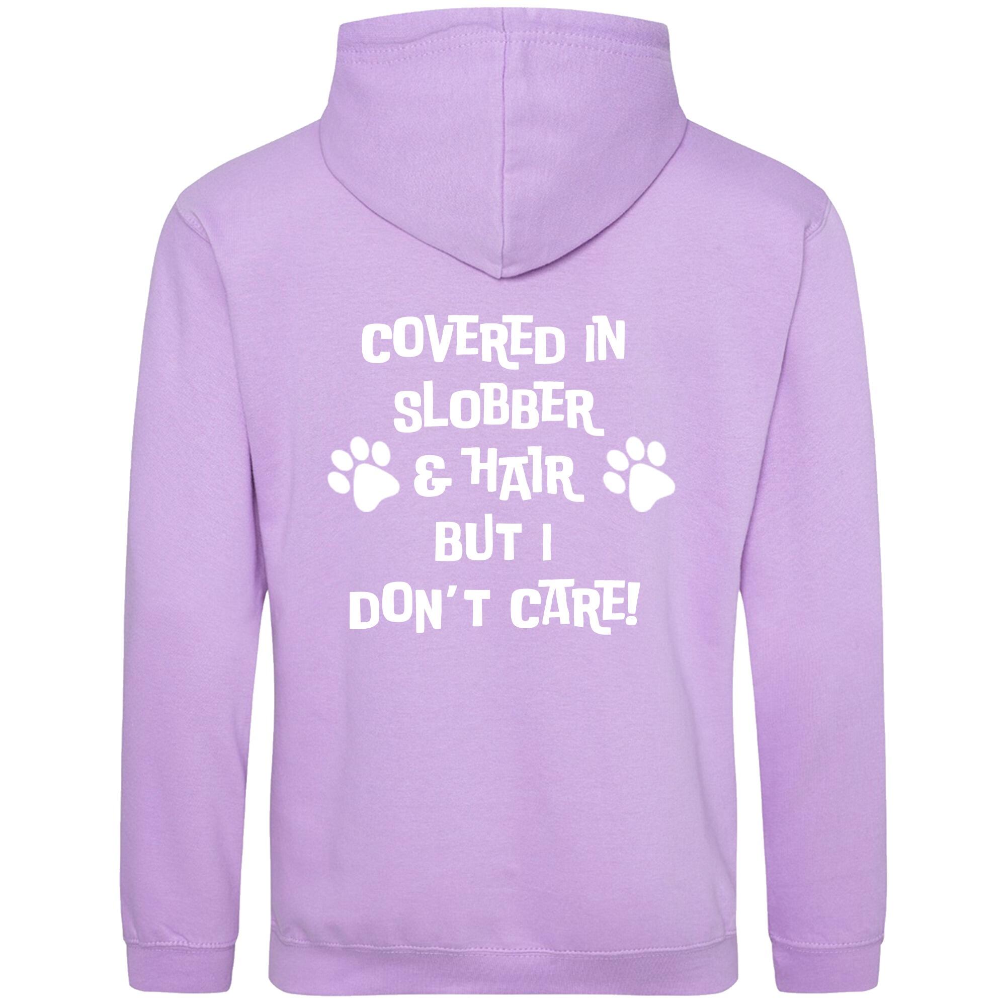 Lavender Pullover Hoodies with "Covered in Slobber" White Print - Agility Lifestyle Collection