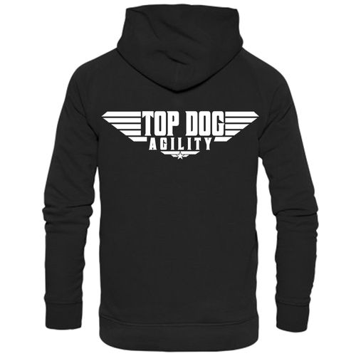 Black Pullover Hoodies with "Top Dog Agility" White Print - Agility Lifestyle Collection