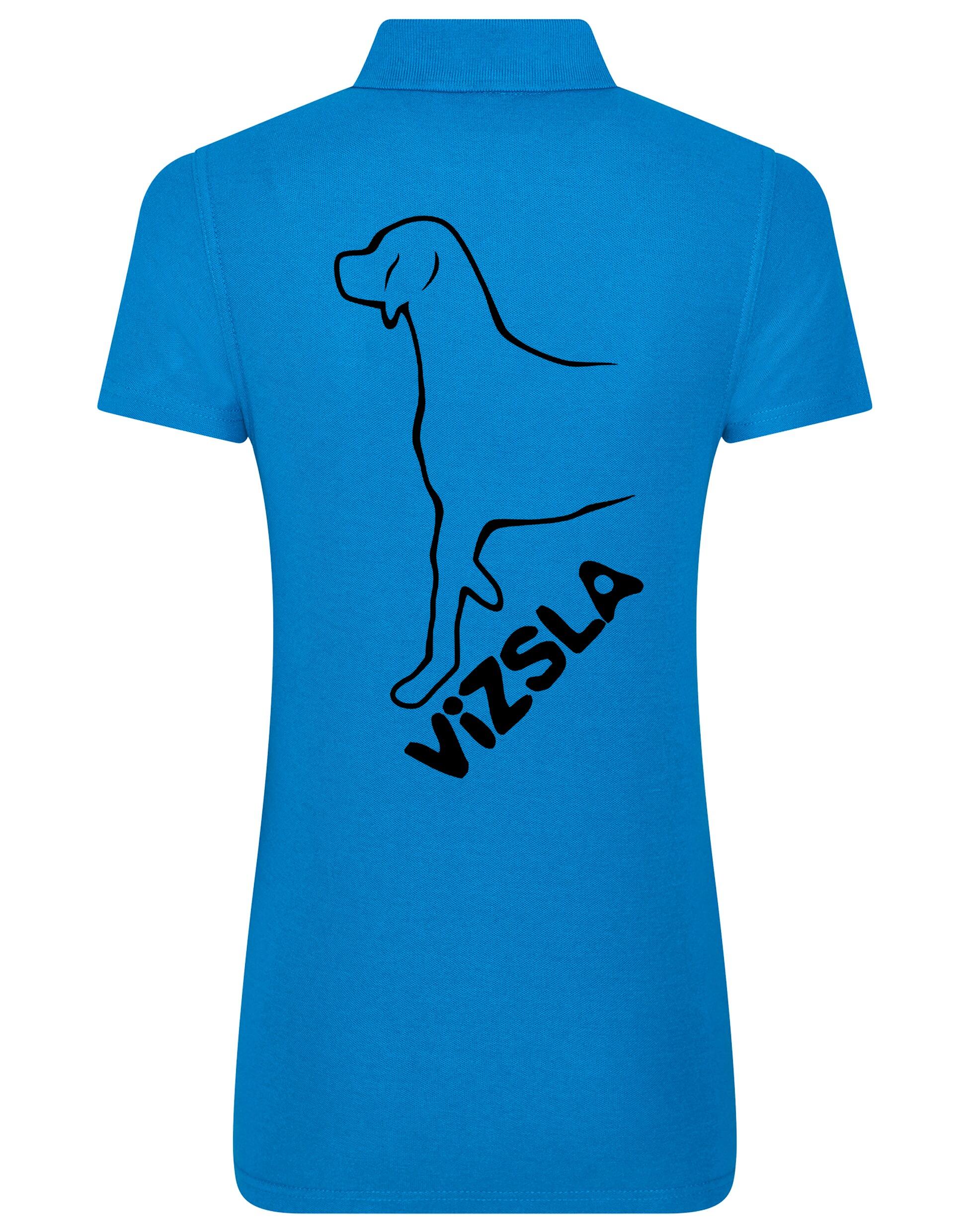 Women’s Cotton Polo with Vizsla Dog Breed Design