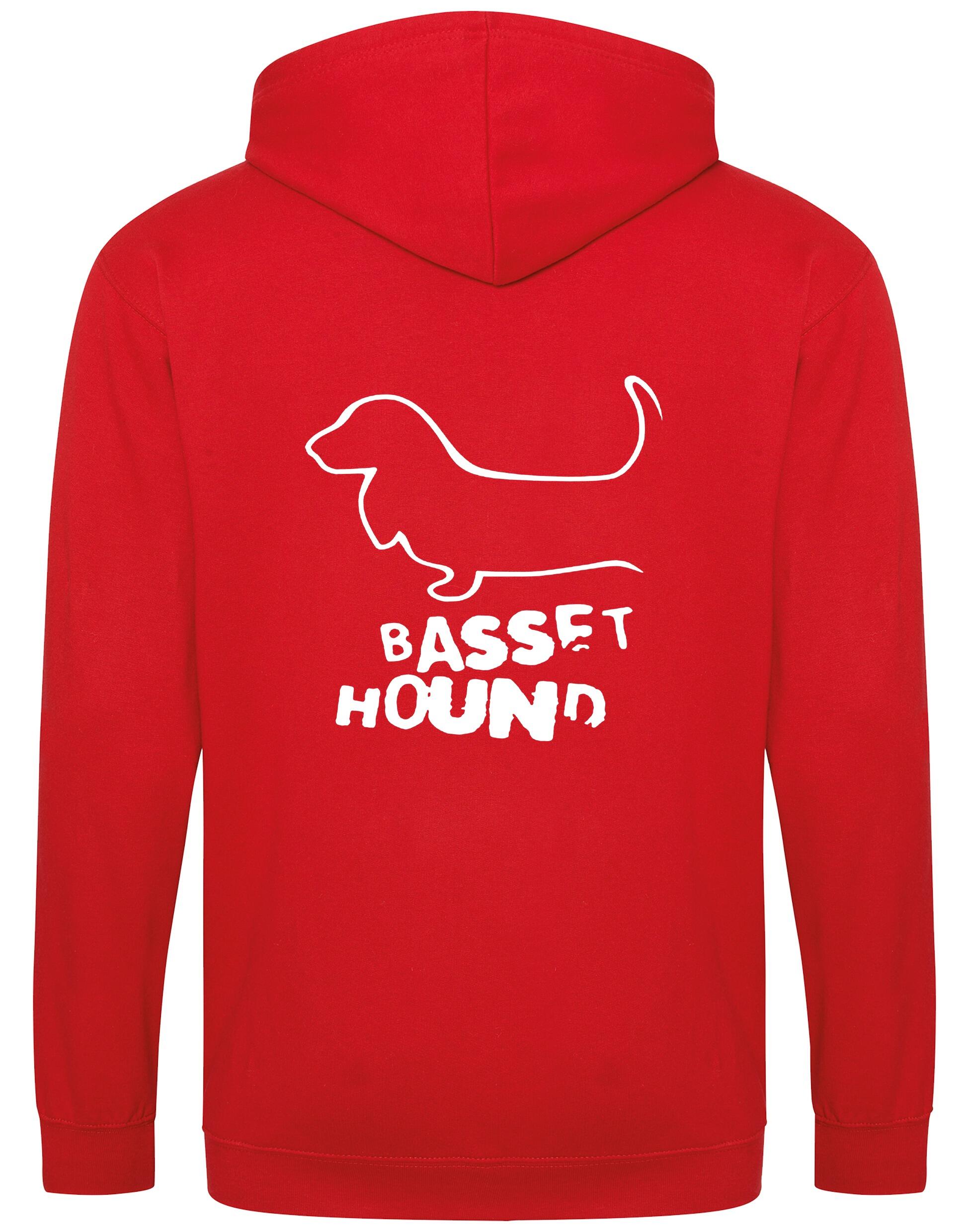 Basset Hound Dog Breed Design Zipped Hoodie – Style and Comfort for Dog Lovers