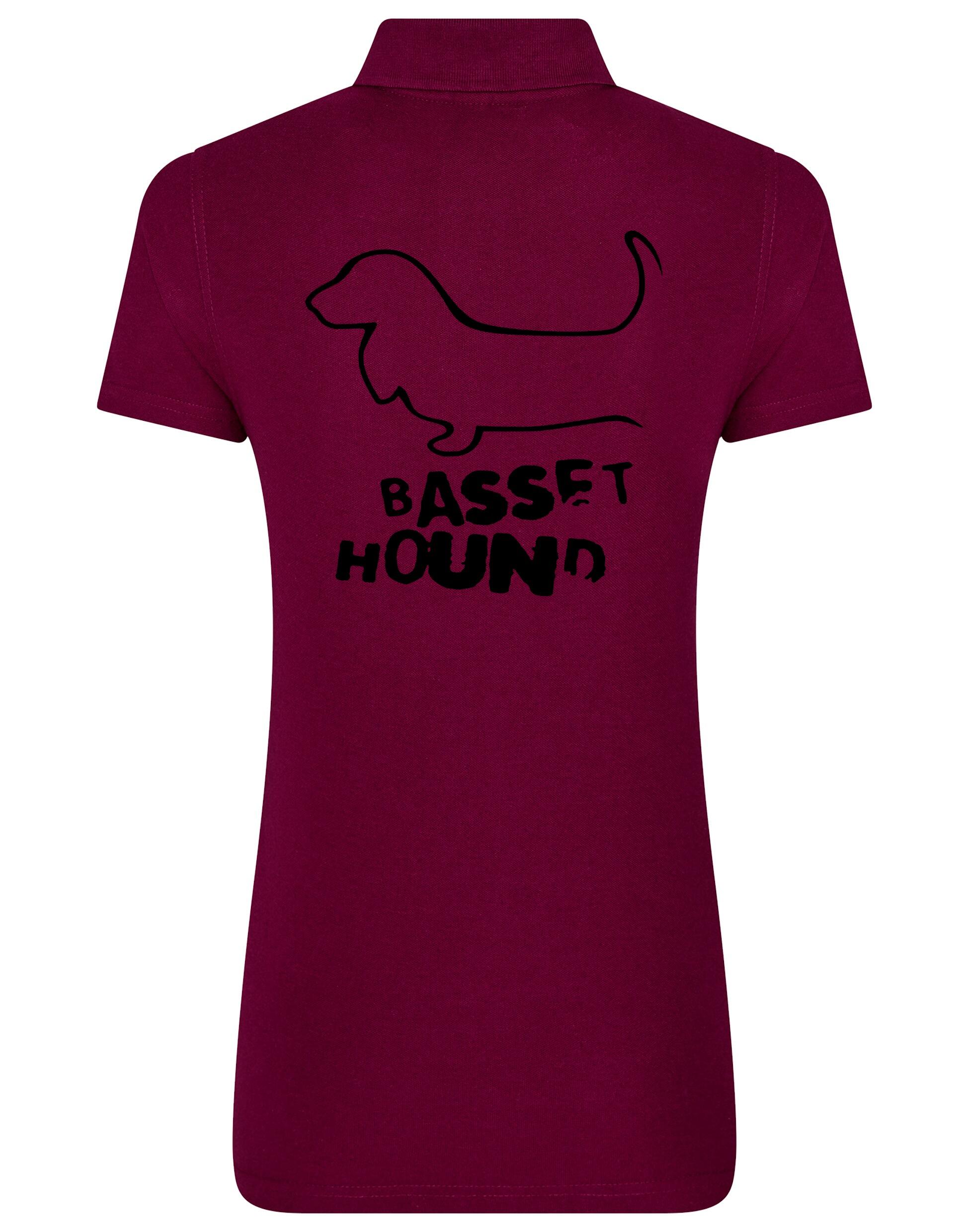 Women’s Cotton Polo with Basset Hound Dog Breed Design – A Must-Have for Basset Hound Enthusiasts