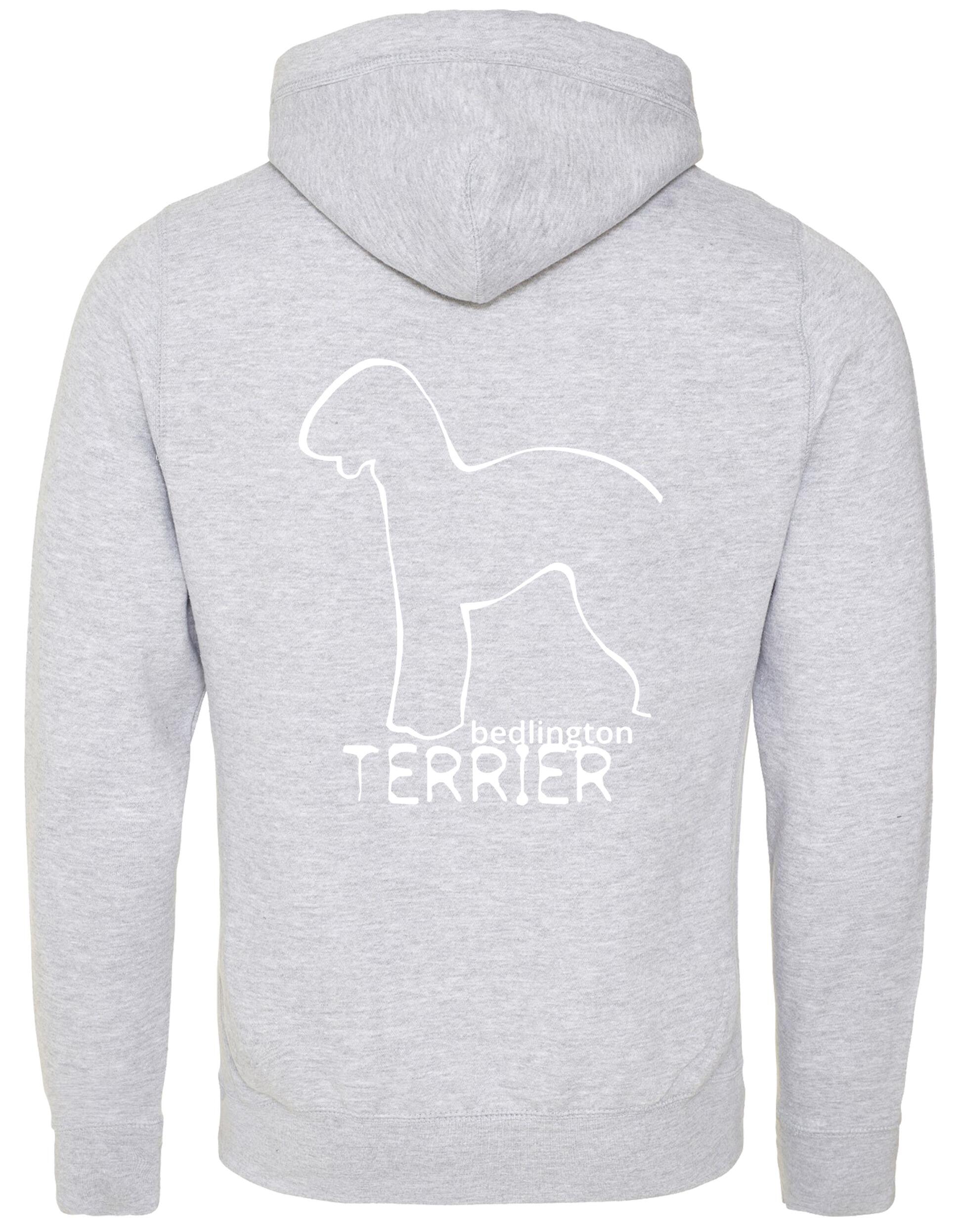 Unisex Crossneck Pullover Hoodie with Bedlington Terrier Dog Breed Design