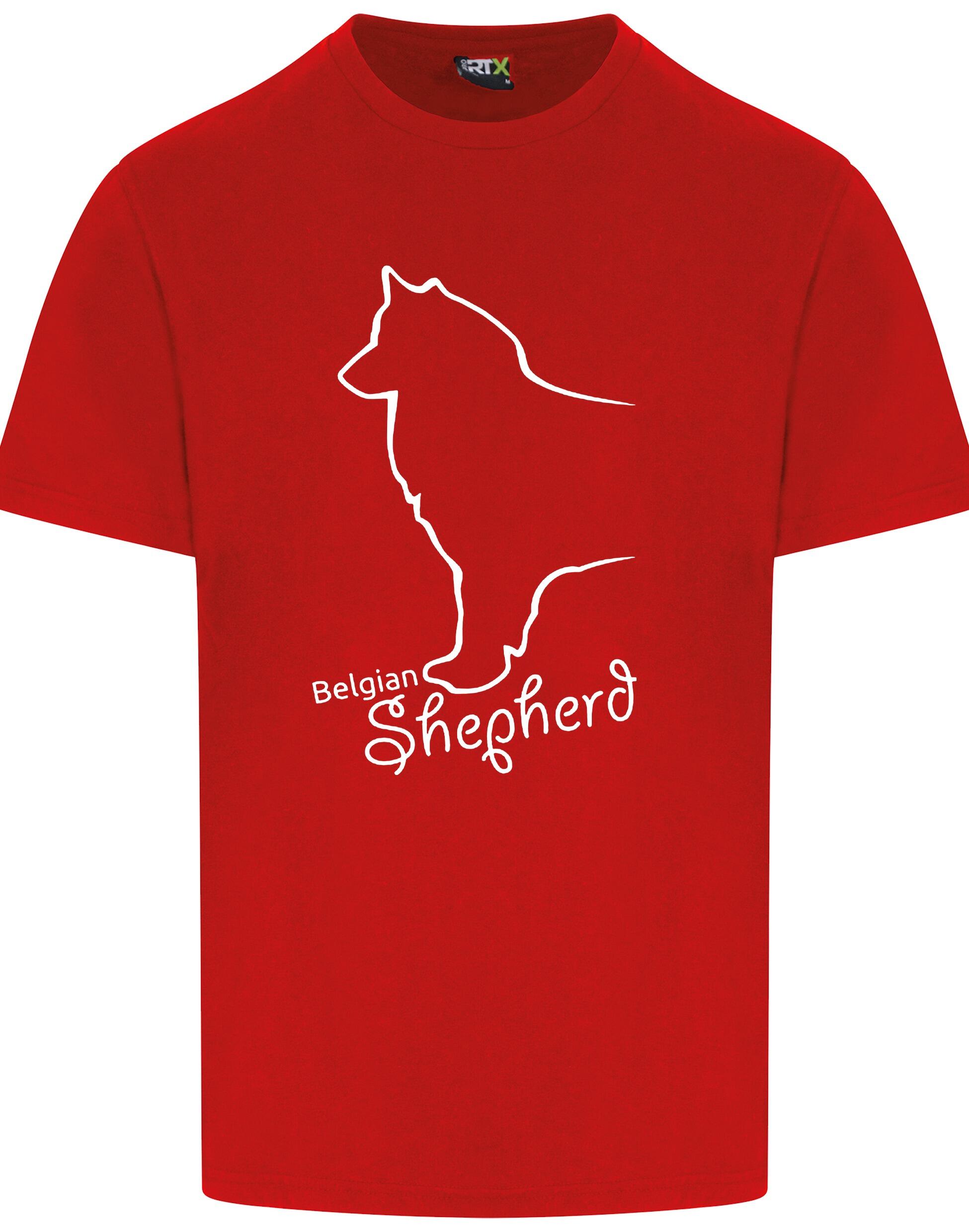 Unisex Roundneck T-shirt with Belgian Shepherd Dog Breed Design – Style for Every Belgian Shepherd Fan