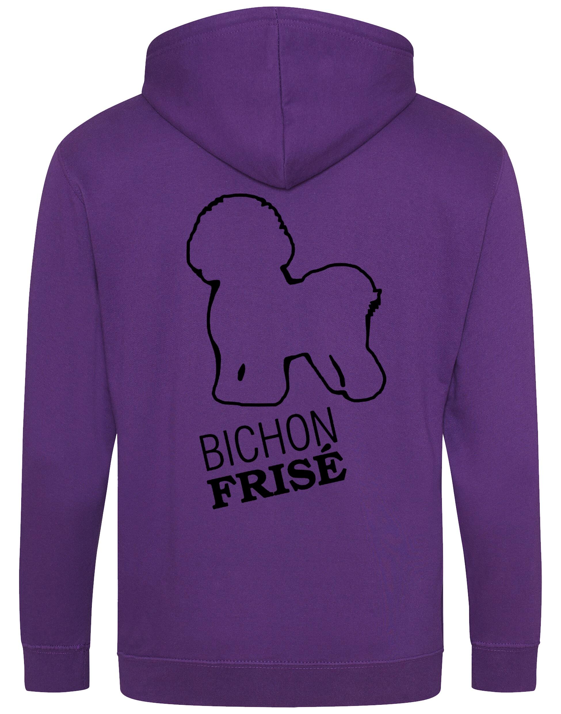 Bichon Frise Dog Breed Design Zipped Hoodie – Style and Comfort for Dog Lovers