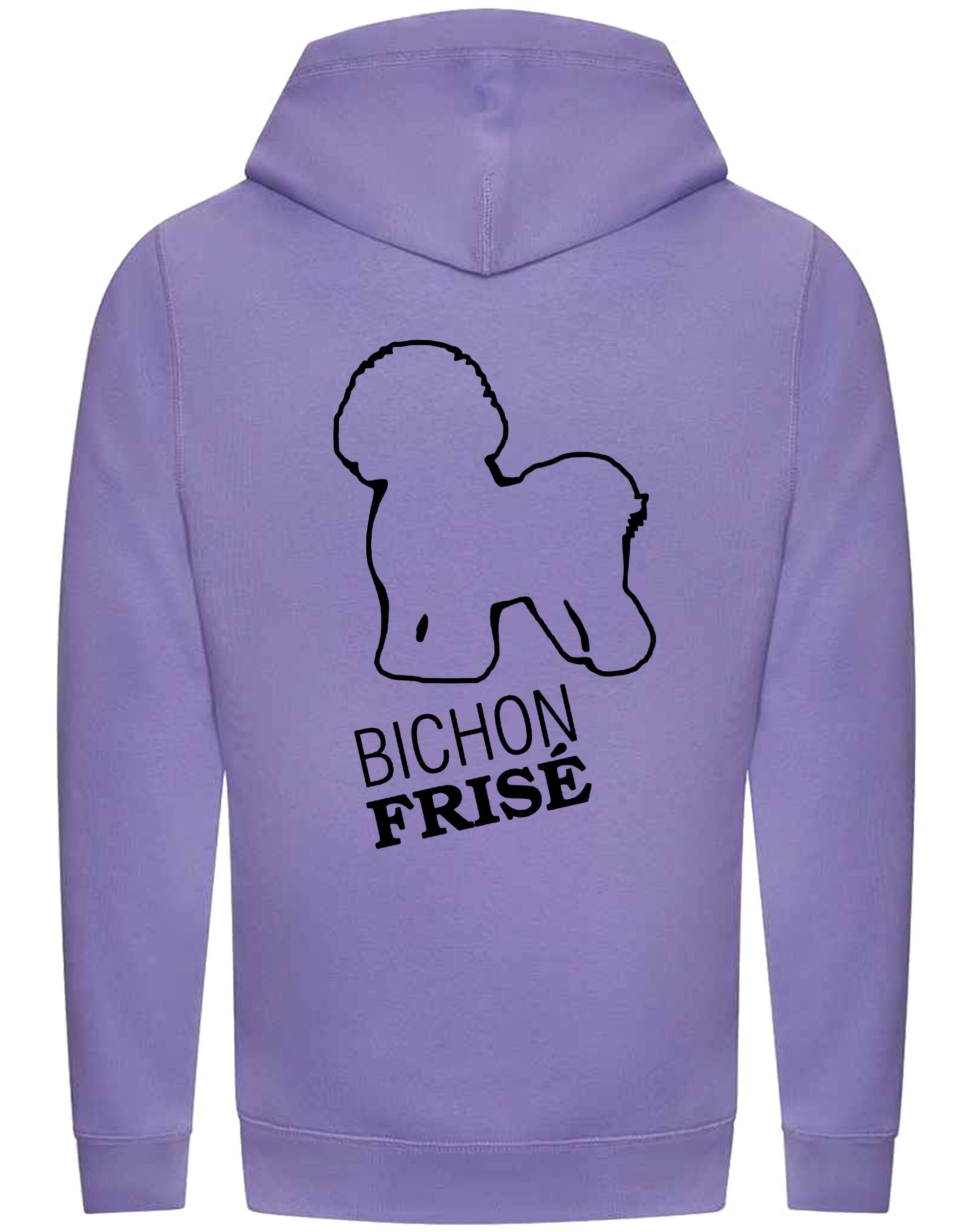 Unisex Crossneck Pullover Hoodie with Bichon Frise Dog Breed Design – A Must-Have for Bichon Frise Fans