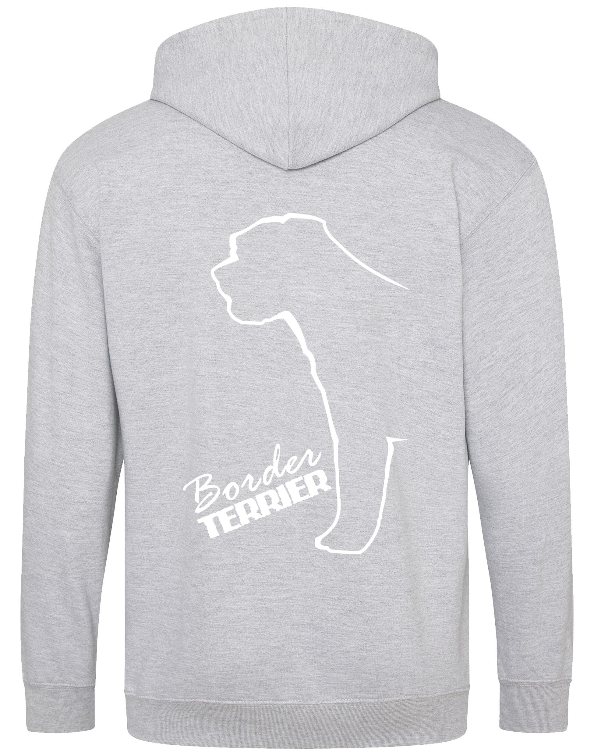 Border Terrier Dog Breed Design Zipped Hoodie – Style and Comfort for Dog Lovers