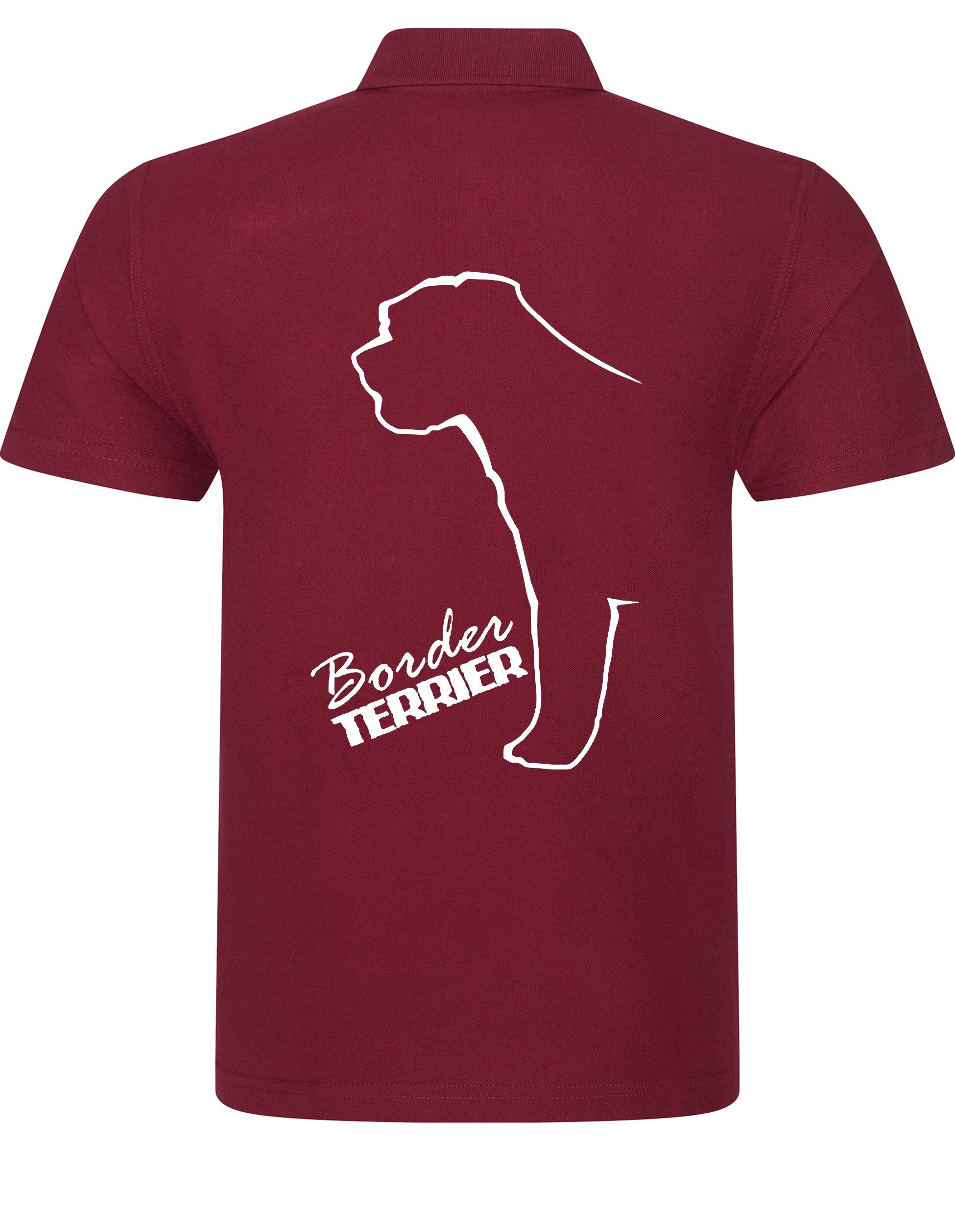 Unisex Cotton Polo with Border Terrier Dog Breed Design – Comfort and Style for Every Border Terrier Enthusiast