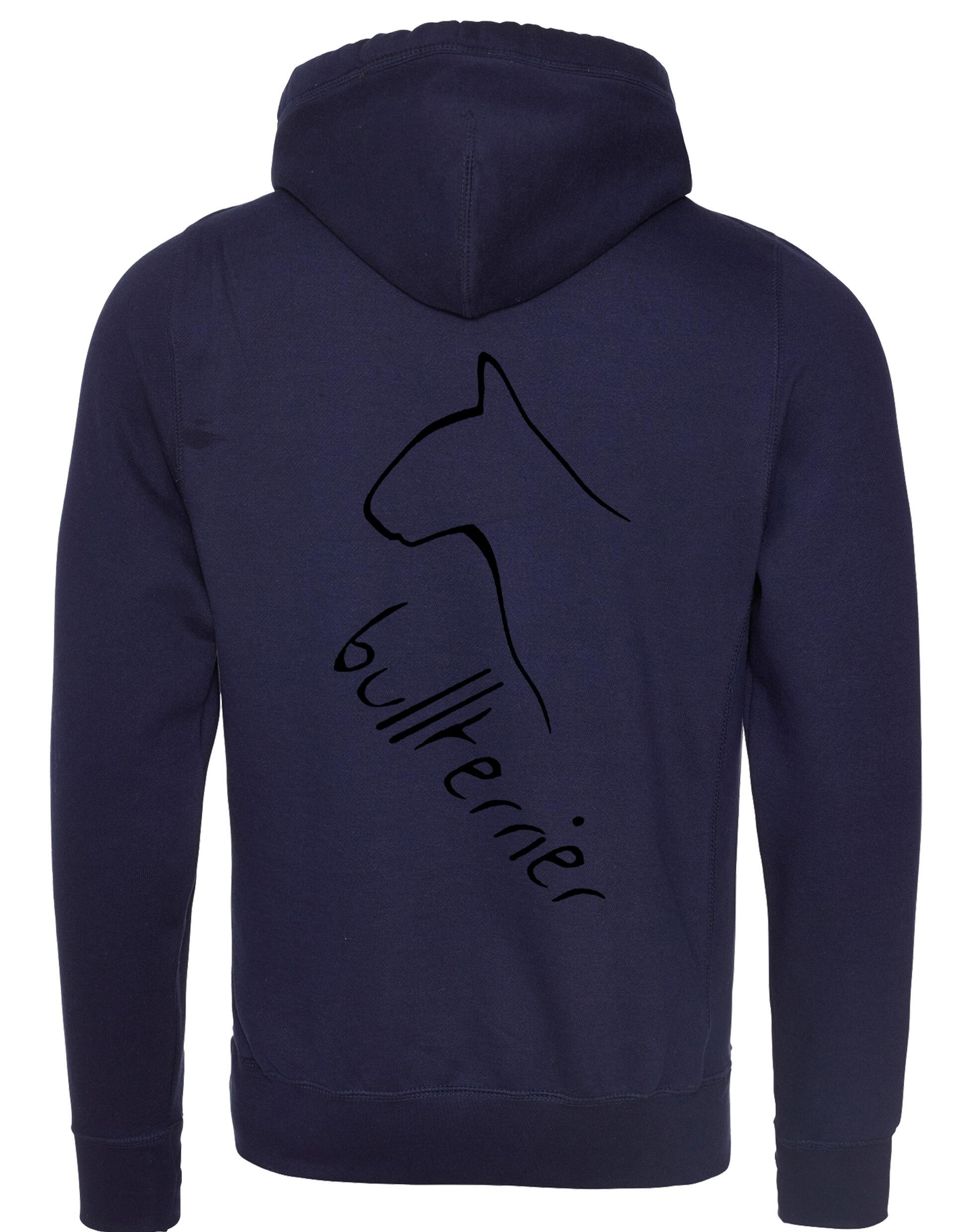 Unisex Crossneck Pullover Hoodie with Bullterrier Dog Breed Design – A Must-Have for Bullterrier Fans