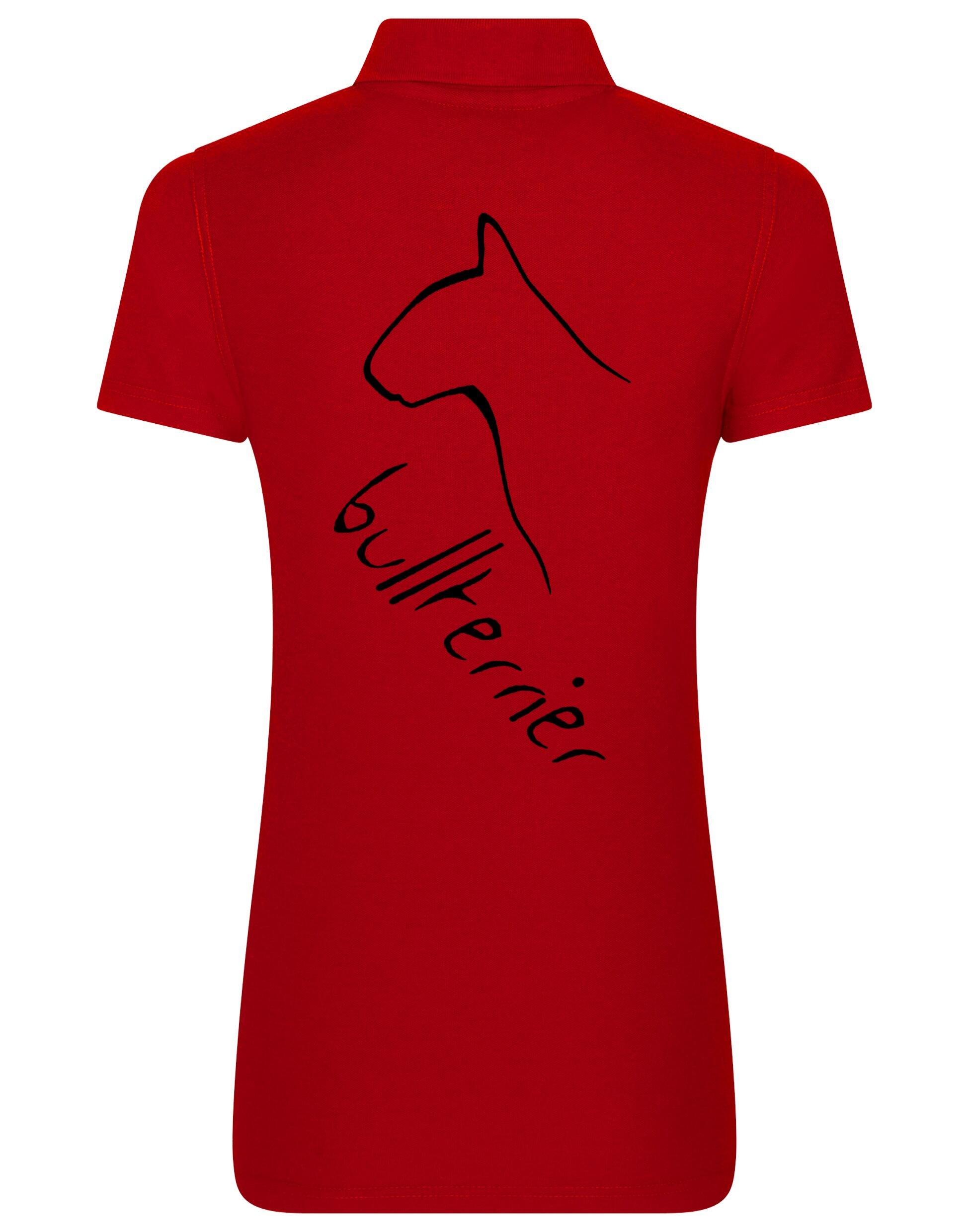 Women’s Cotton Polo with Bullterrier Dog Breed Design – A Must-Have for Bullterrier Enthusiasts