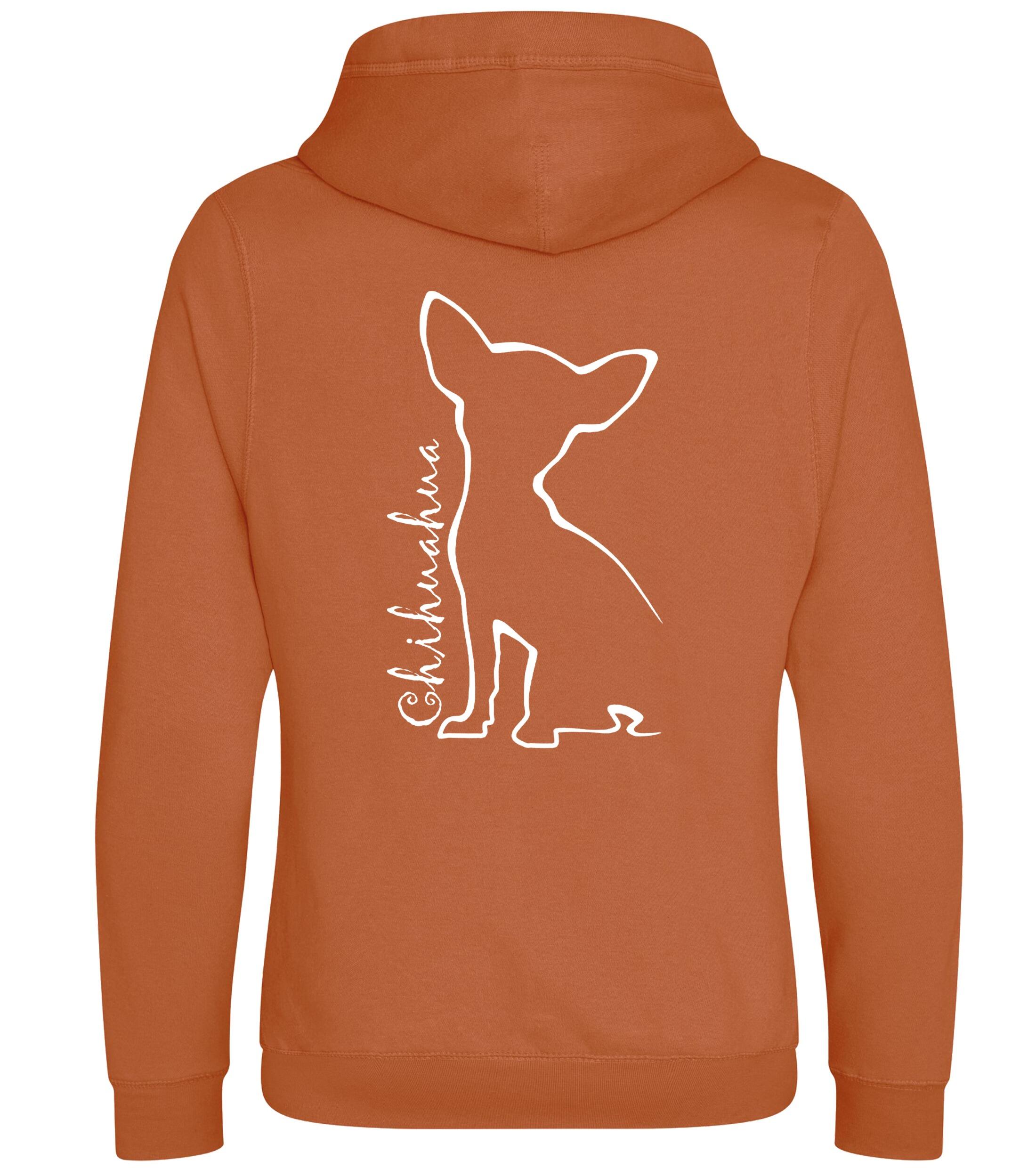Unisex Crossneck Pullover Hoodie with Chihuahua Outline Design – A Must-Have for Chihuahua Fans