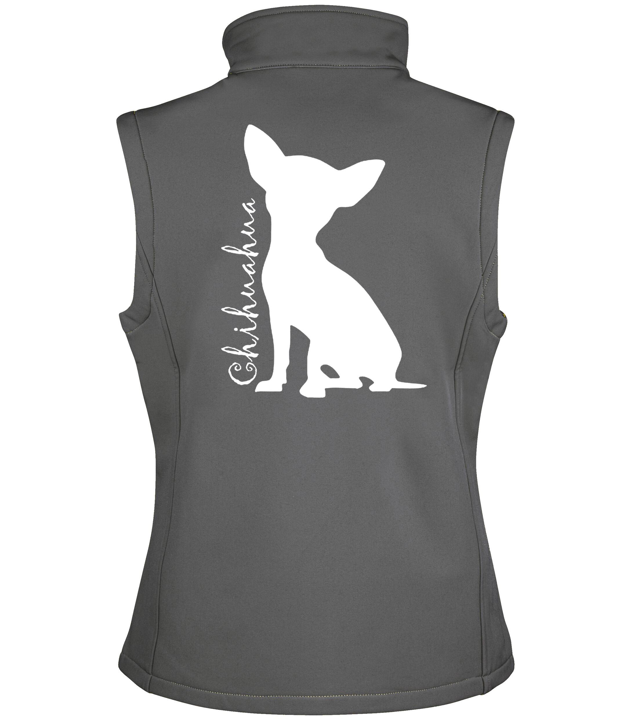Unisex Softshell Jacket with Chihuahua Silhouette Design – Ideal Outdoor Companion for Chihuahua Lovers