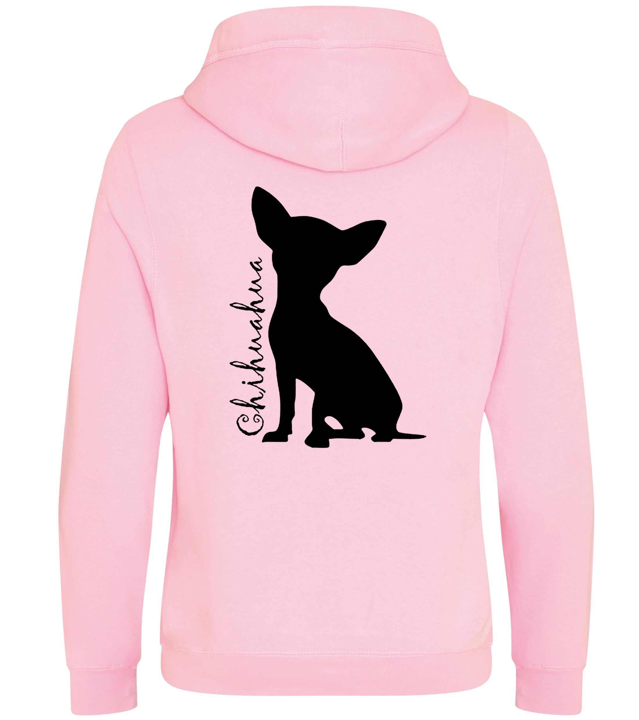 Unisex Crossneck Pullover Hoodie with Chihuahua Silhouette Design – A Must-Have for Chihuahua Lovers