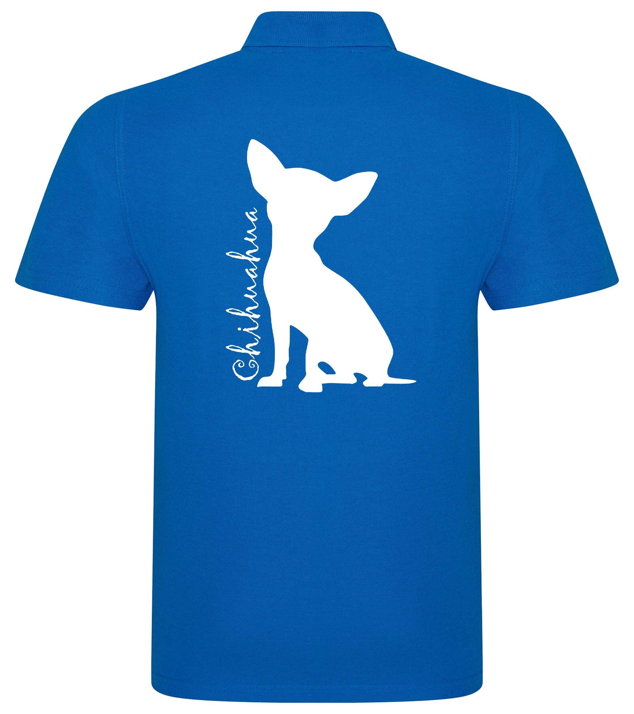 Unisex Cotton Polo with Chihuahua Silhouette Design – Style & Comfort for Chihuahua Lovers
