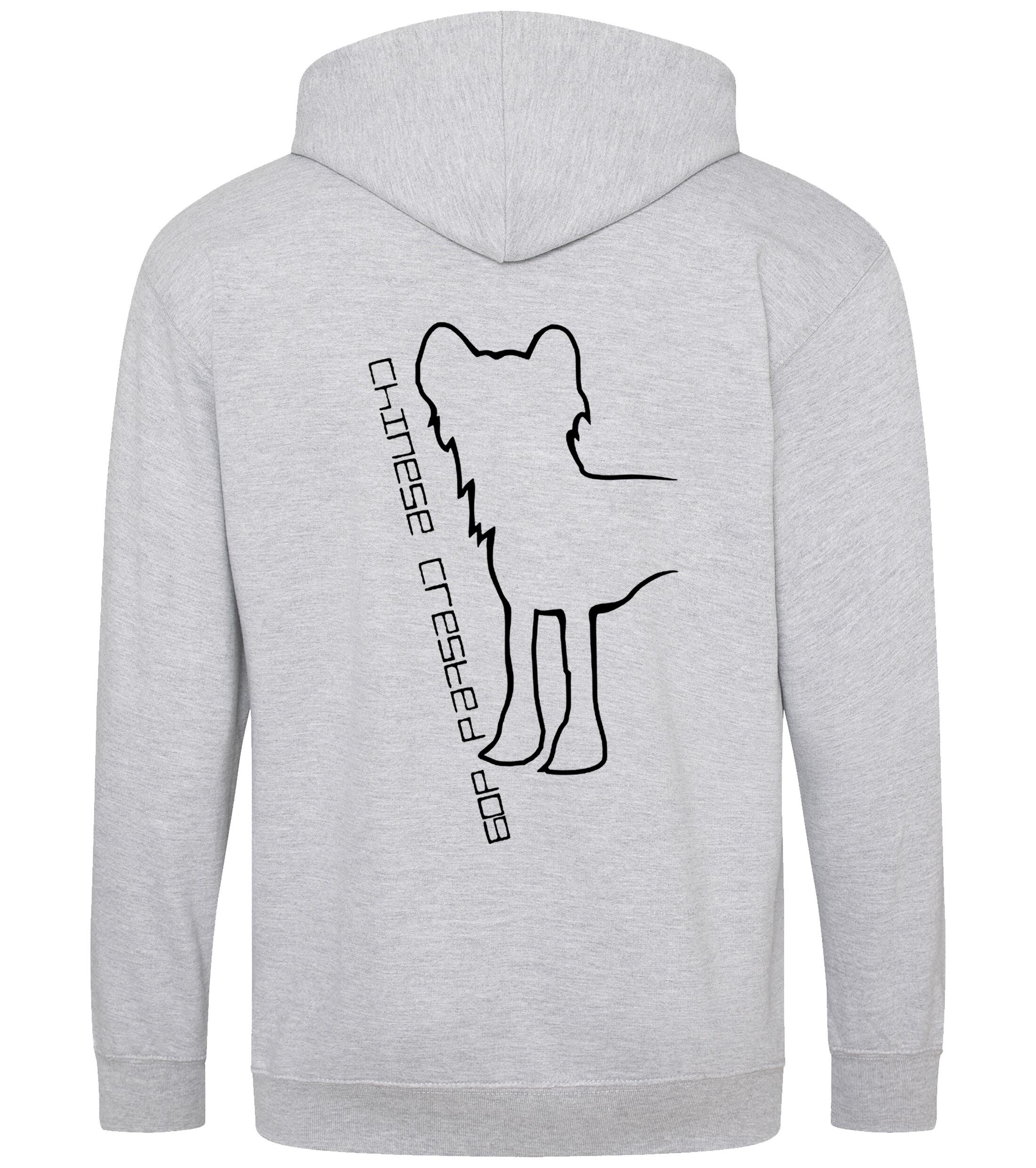 Chinese Crested Dog Breed Design Zipped Hoodie – Warmth, Style, and Breed Pride