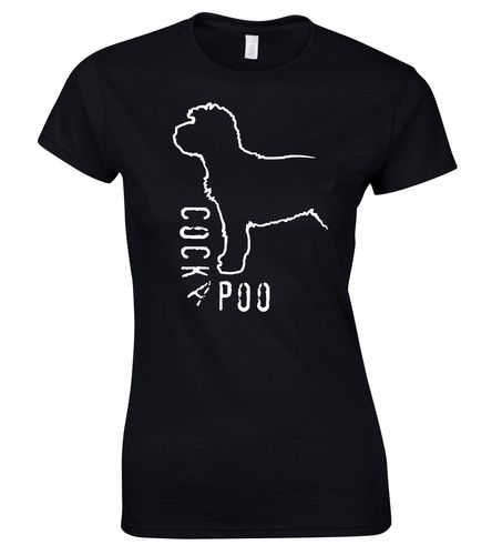 Female Roundneck T-shirt with Cockapoo Dog Breed Design – Perfect for Every Cockapoo Lover