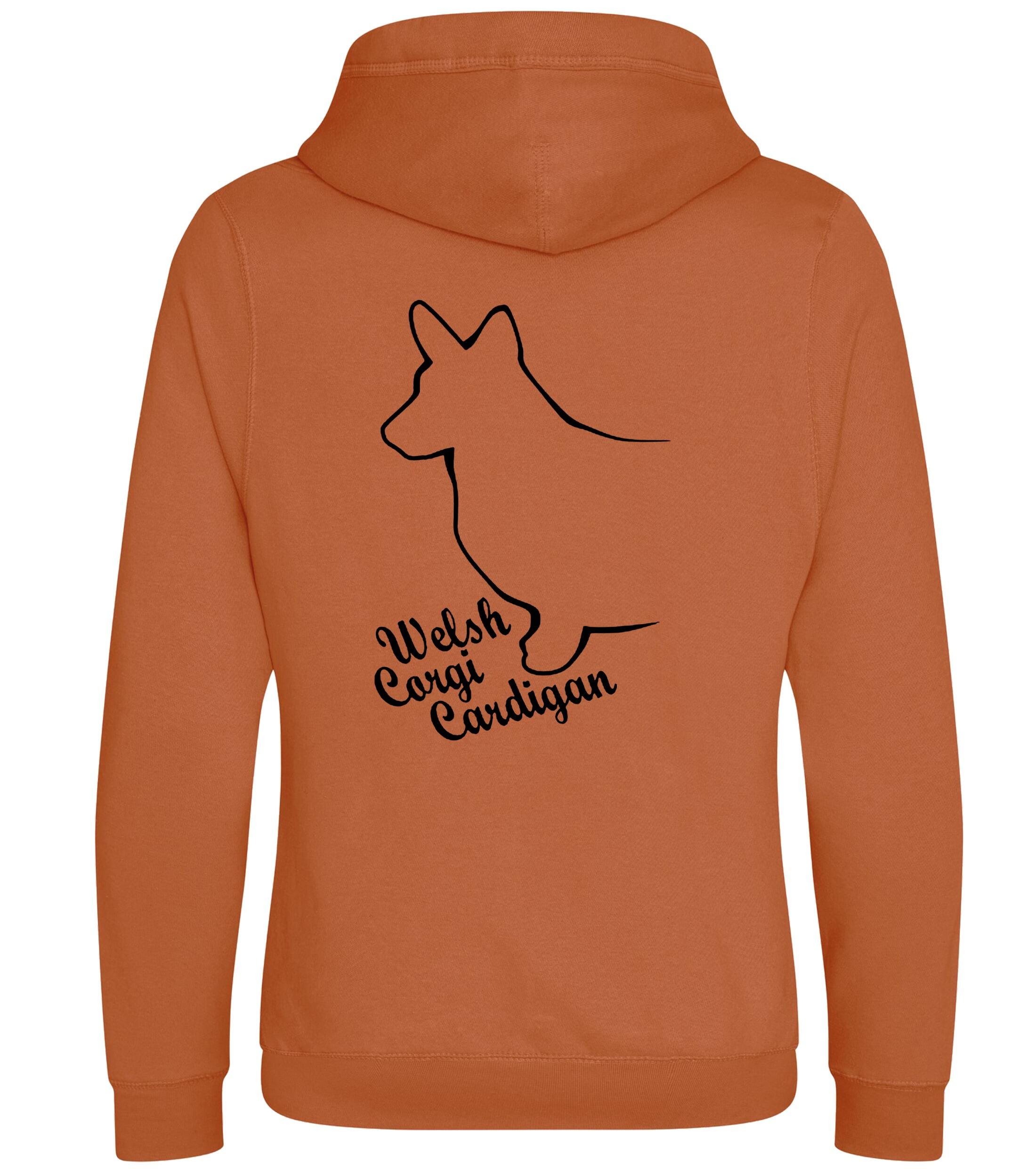 Unisex Crossneck Pullover Hoodie with Corgi Cardigan (Welsh) Dog Breed Design