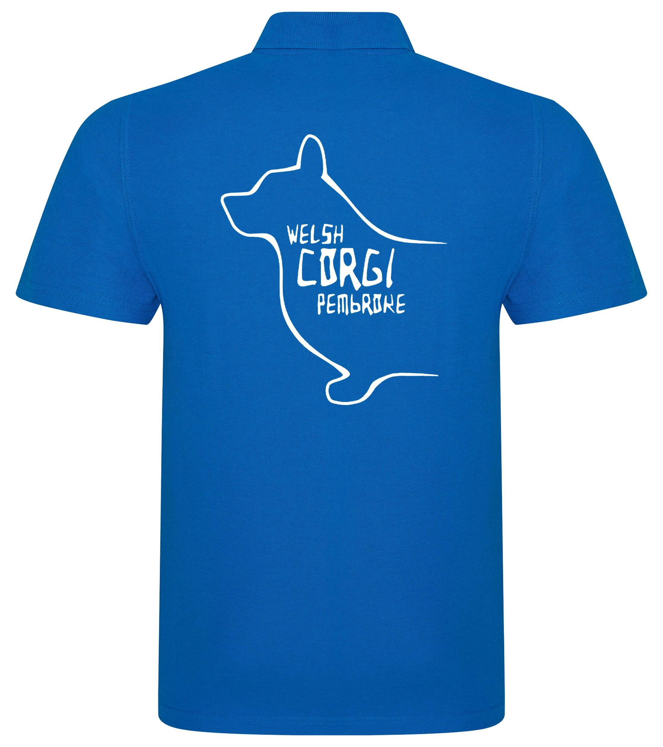 Unisex Cotton Polo with Corgi Pembroke (Welsh) Dog Breed Design – A Stylish Choice for Corgi Lovers