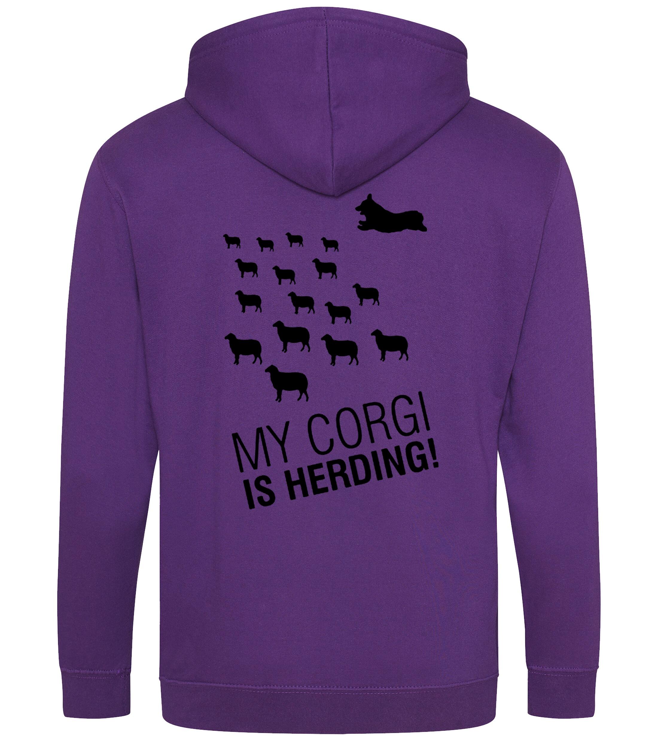 Zipped Hoodie with Corgi Herding Dog Breed Design – Stylish Comfort for Corgi Herding Enthusiasts