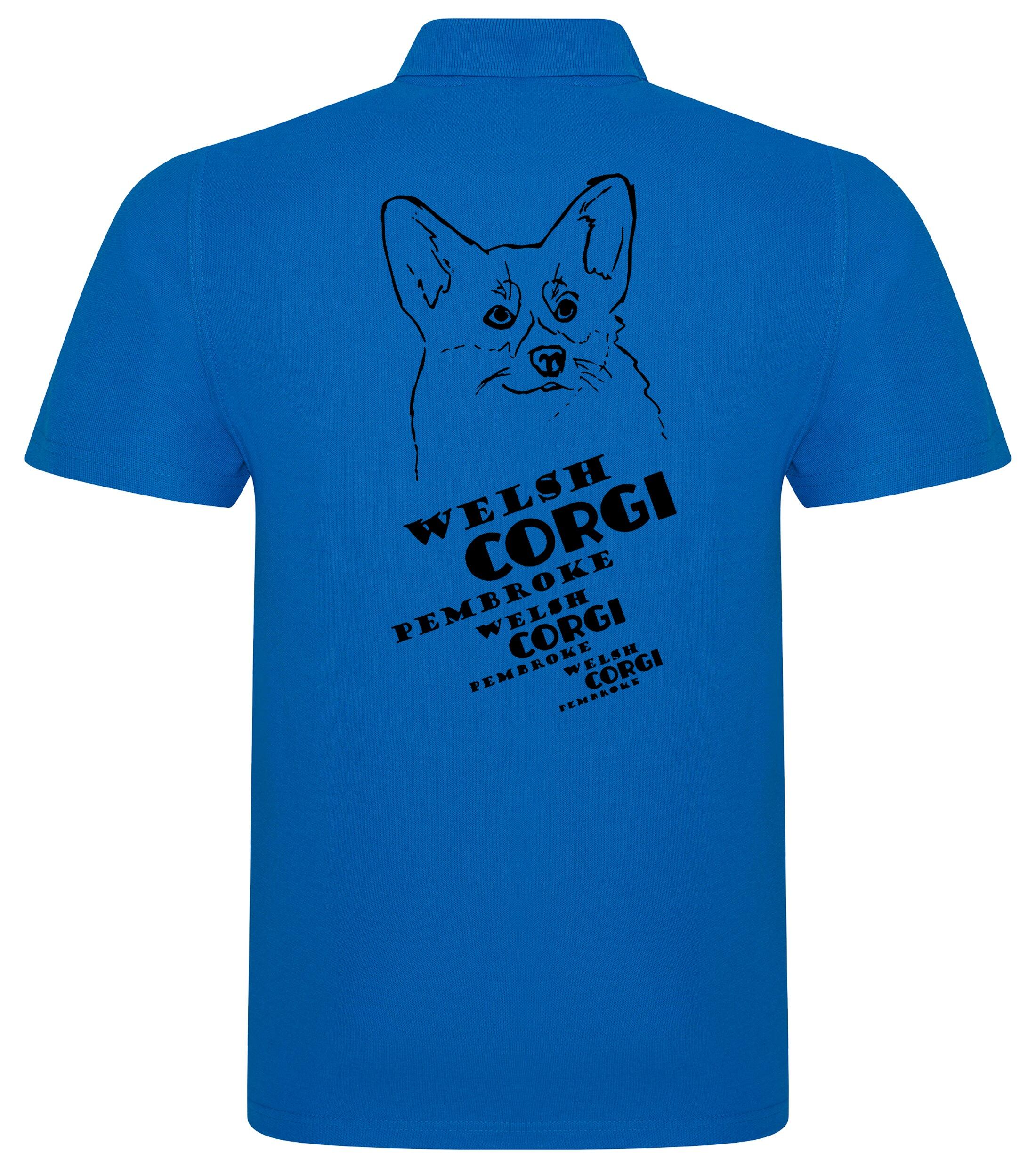 Unisex Cotton Polo with Corgi Pembroke (Face) Dog Breed Design – Versatile Style for Corgi Lovers