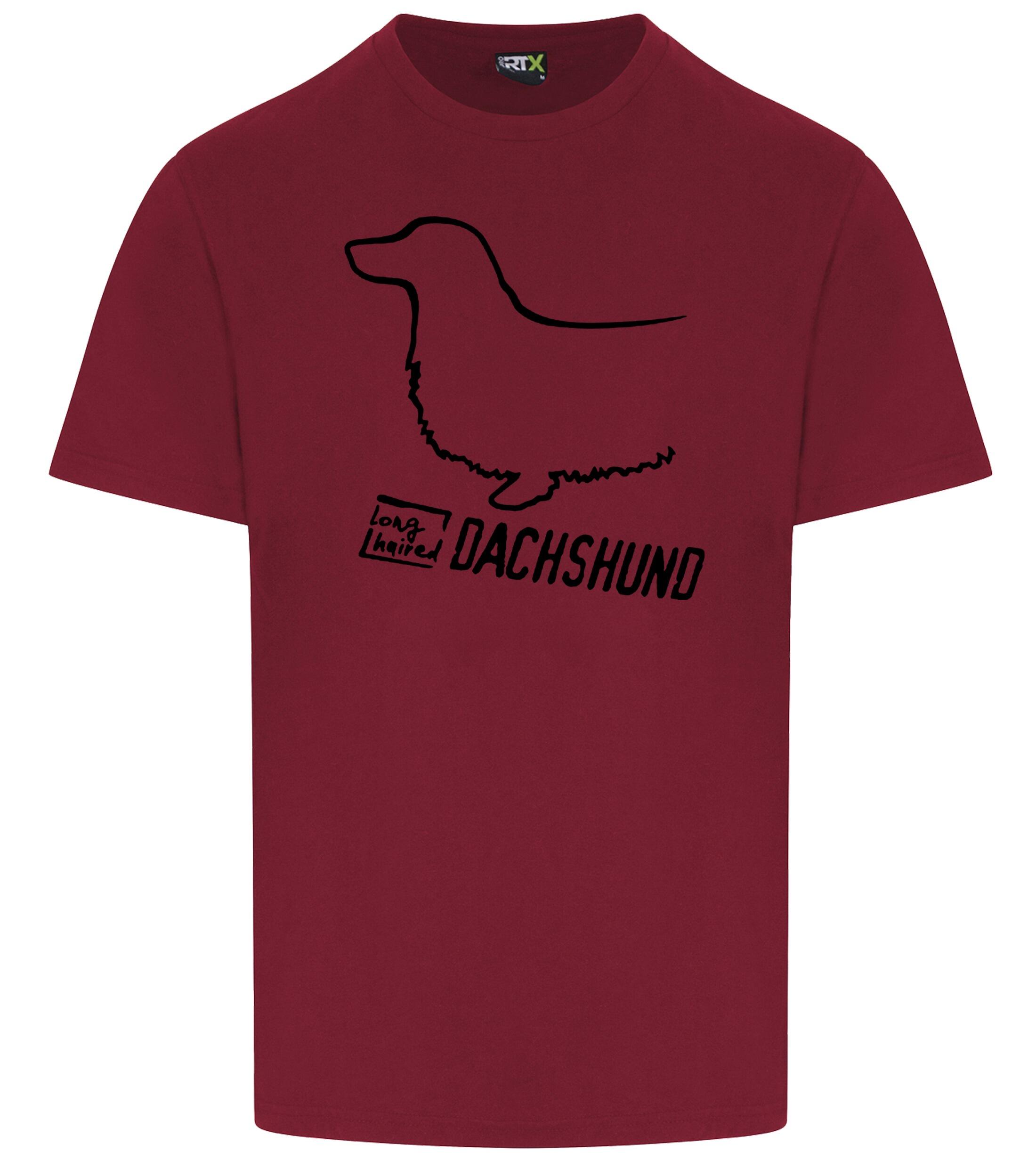 Dachshund (Longhaired) Dog Breed Design Unisex Roundneck T-Shirt – Style for Dachshund Enthusiasts