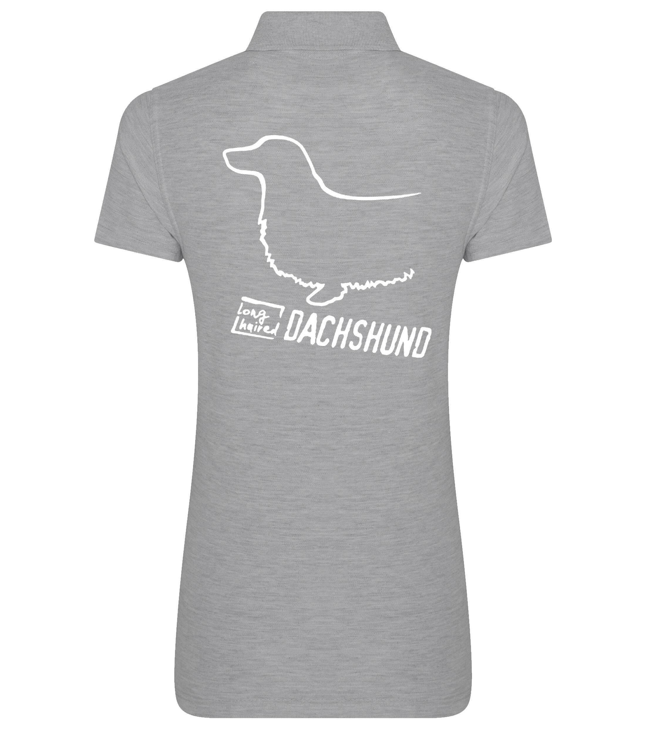Dachshund (Longhaired) Dog Breed Design Women’s Cotton Polo – Elegance for Dachshund Lovers