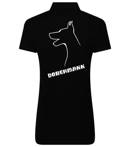 Dobermann (Head) Women’s Cotton Polo – Timeless Elegance for Dobermann Enthusiasts