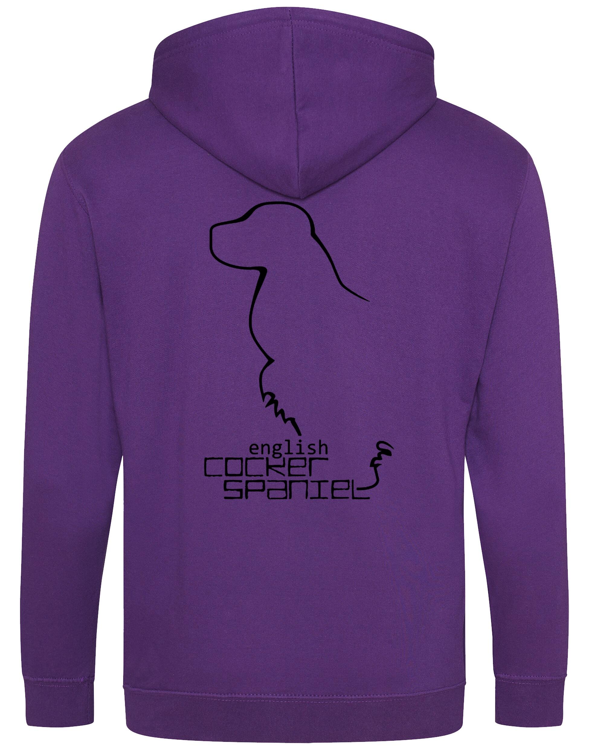 English Cocker Spaniel Dog Breed Design Zipped Hoodie – Comfort, Style, and Spaniel Pride