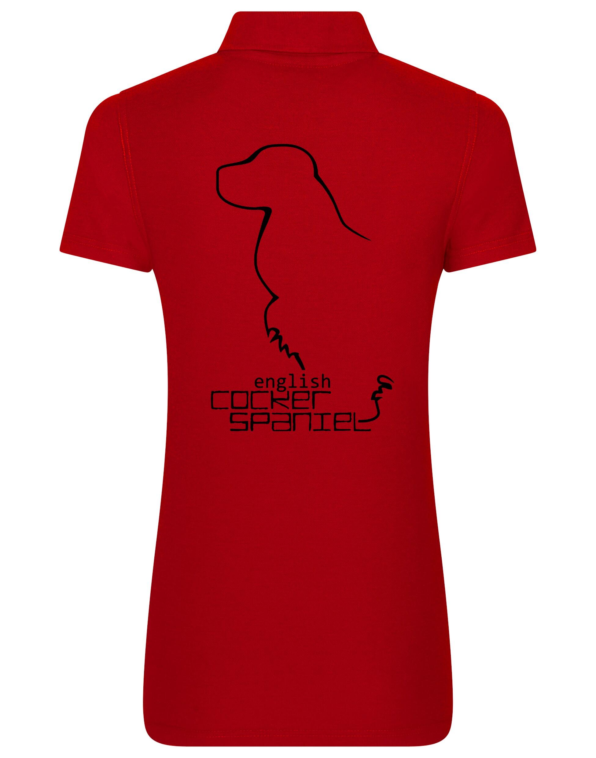 Women’s Cotton Polo with English Cocker Spaniel Design – A Must-Have for Spaniel Enthusiasts