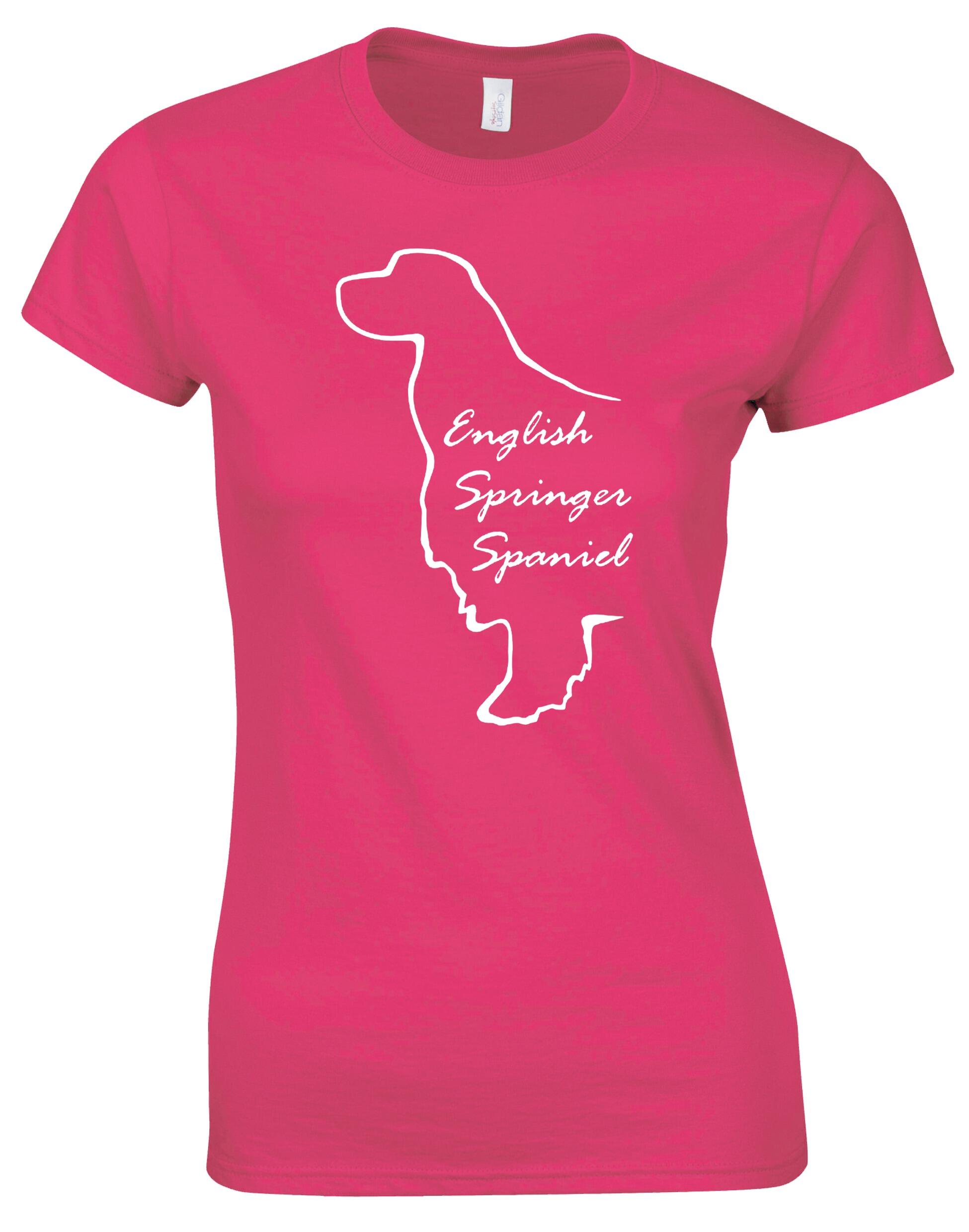 English Springer Spaniel Female Roundneck T-Shirt – Stylish Comfort for Springer Enthusiasts