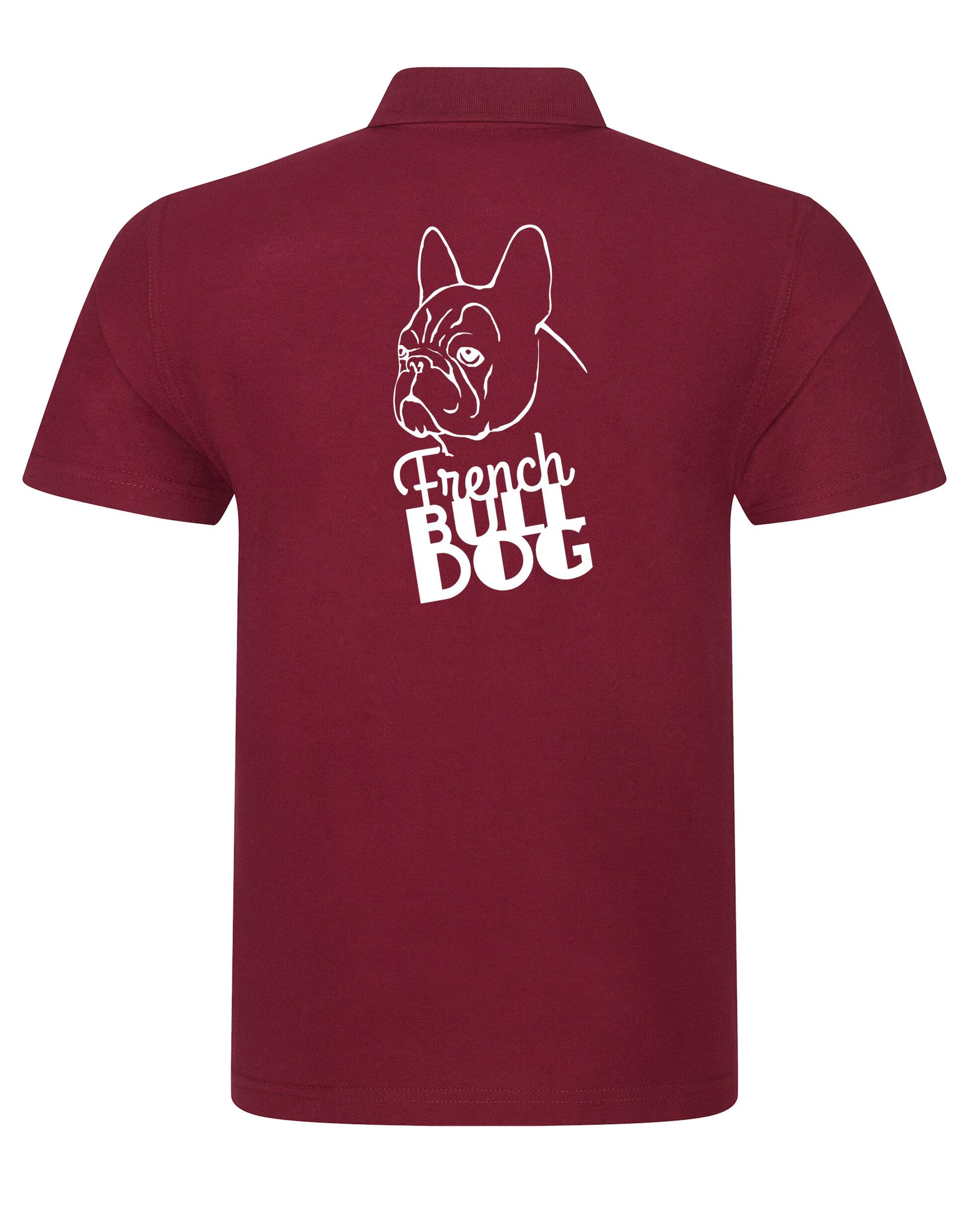 Unisex Cotton Polo with French Bulldog (Head) Design – Style and Comfort for Frenchie Fans