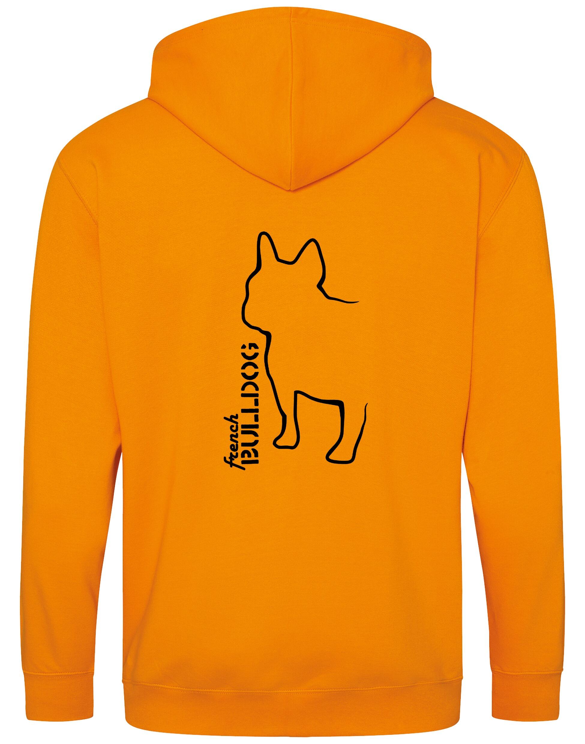 French Bulldog (Outline) Zipped Hoodie – Comfort, Style, and Bulldog Pride