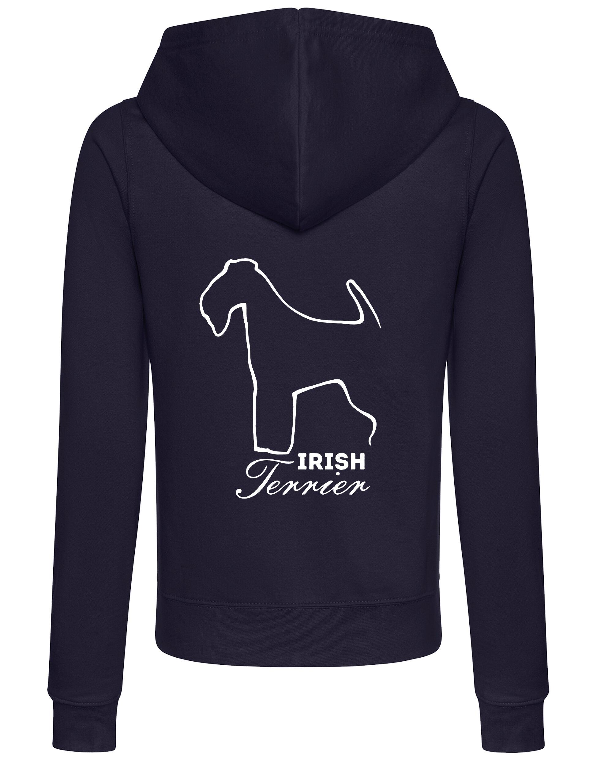 Irish Terrier Women’s Zipped Hoodie with exclusive breed artwork, breathable fabric, and a feminine fit for comfort and style.
