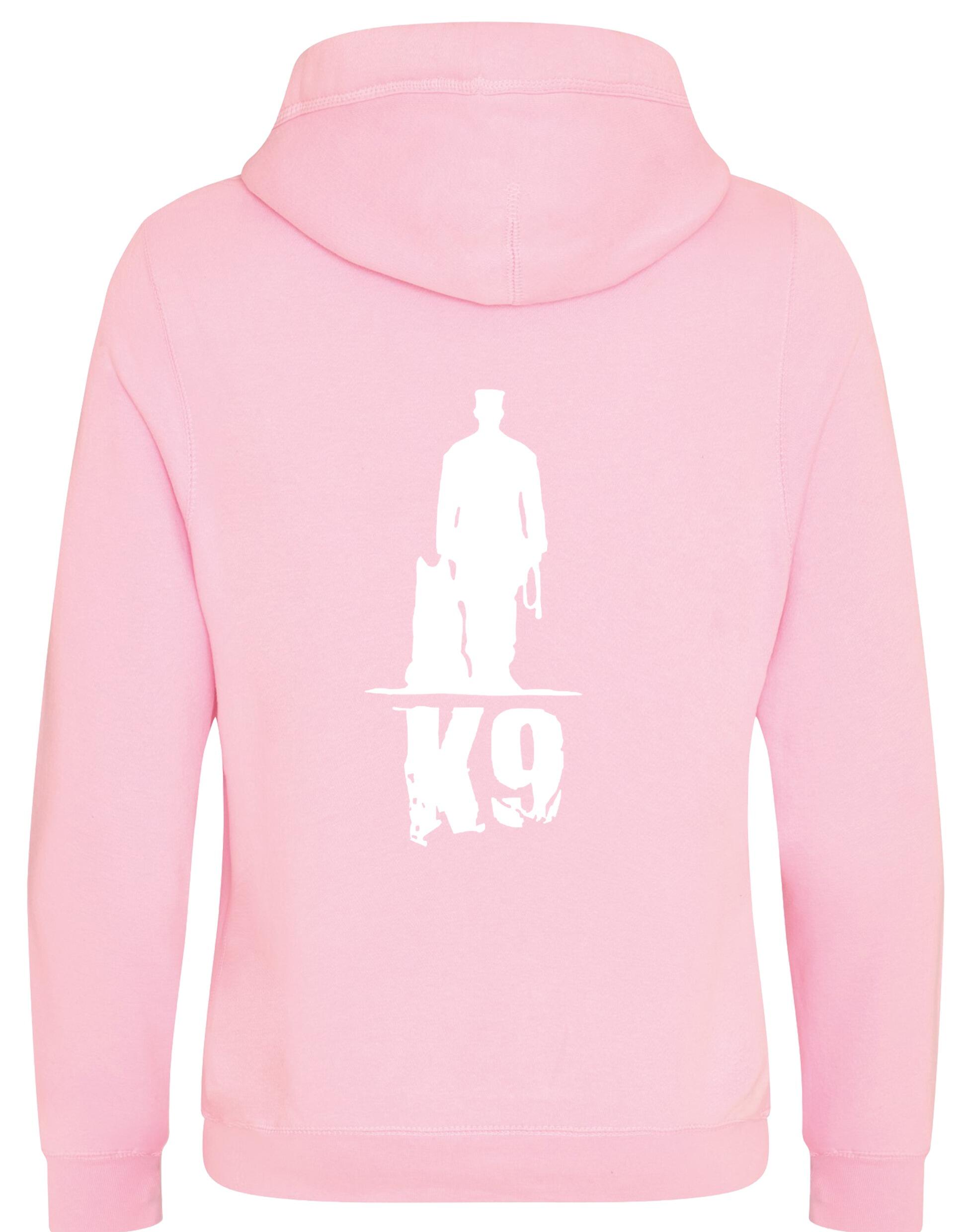 K9 crossneck pullover hoodie with modern design, exclusive artwork, and cozy fleece interior, ideal for dog lovers seeking style and comfort.