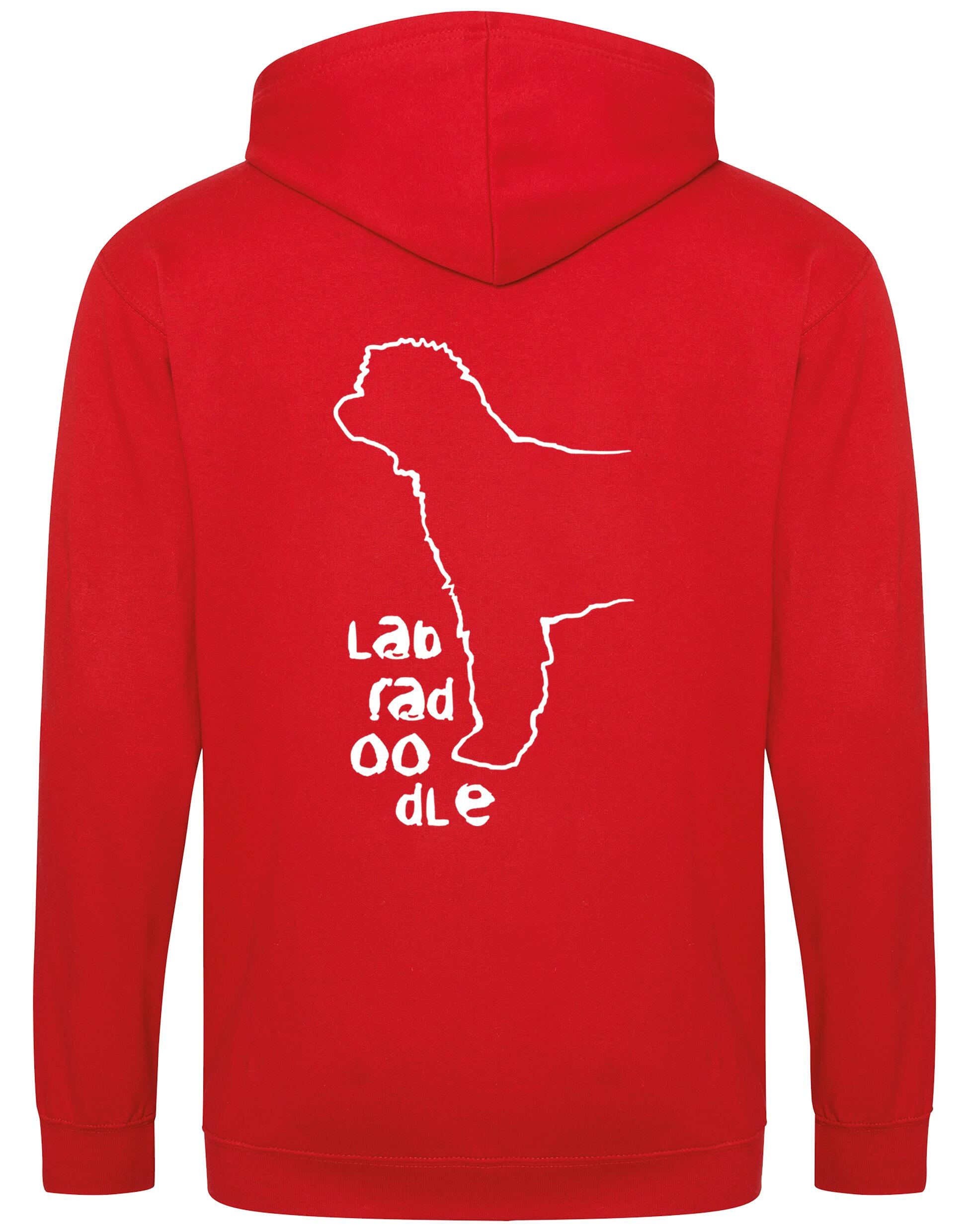 Labradoodle Zipped Hoodie with exclusive breed artwork, personalization options, and practical features for comfort and style.
