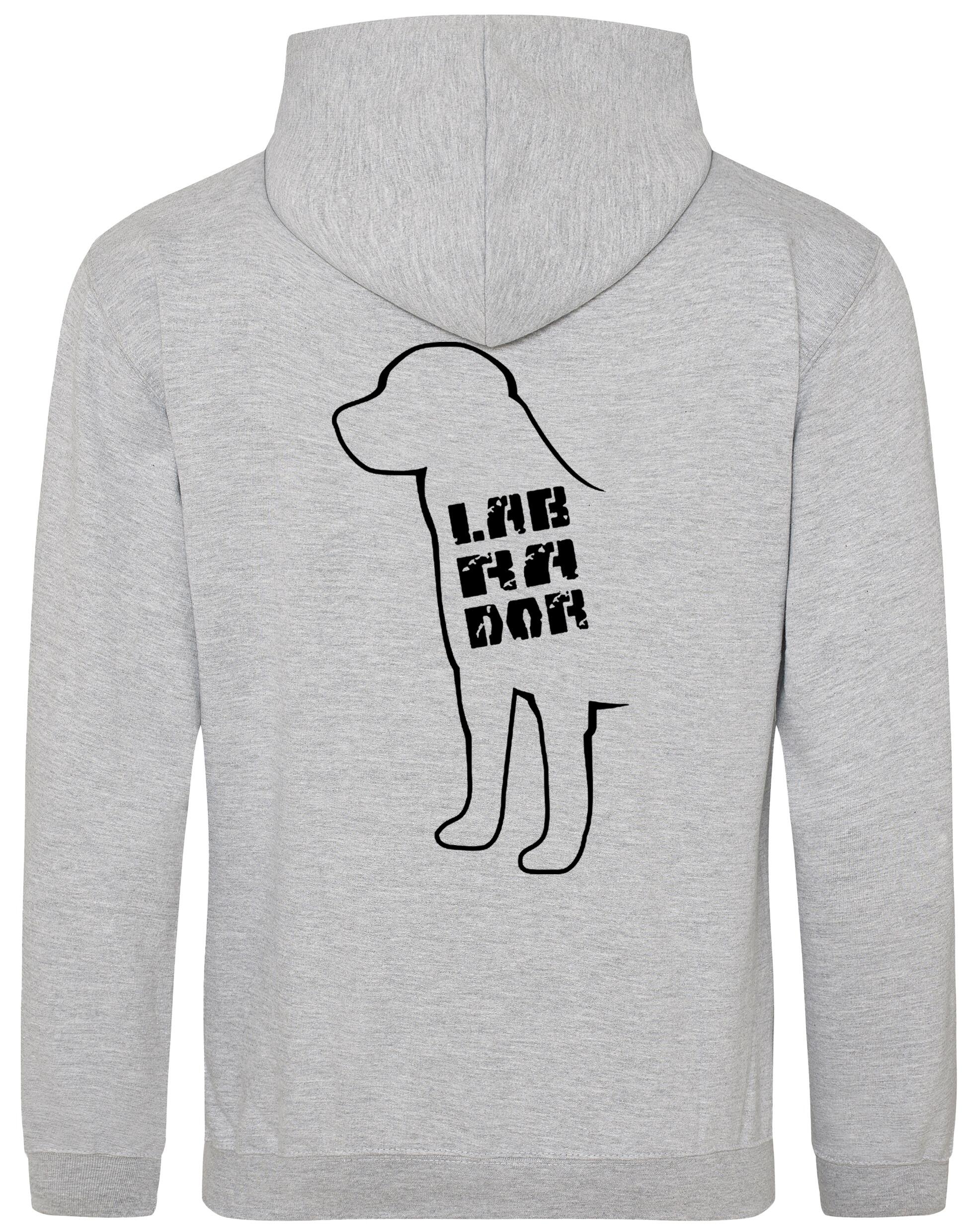 Pullover hoodie featuring exclusive Labrador artwork, crafted with cozy fleece fabric and personalized options for breed enthusiasts.