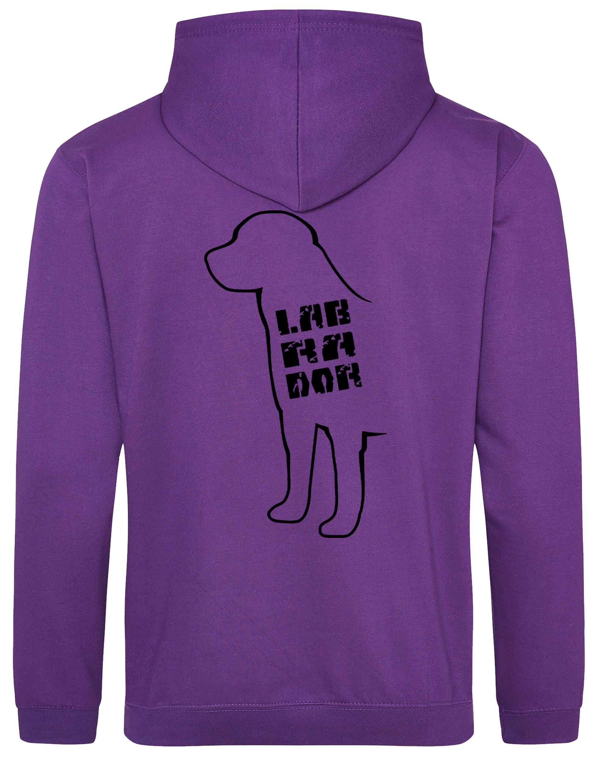 Pullover hoodie featuring exclusive Labrador artwork, crafted with cozy fleece fabric and personalized options for breed enthusiasts.