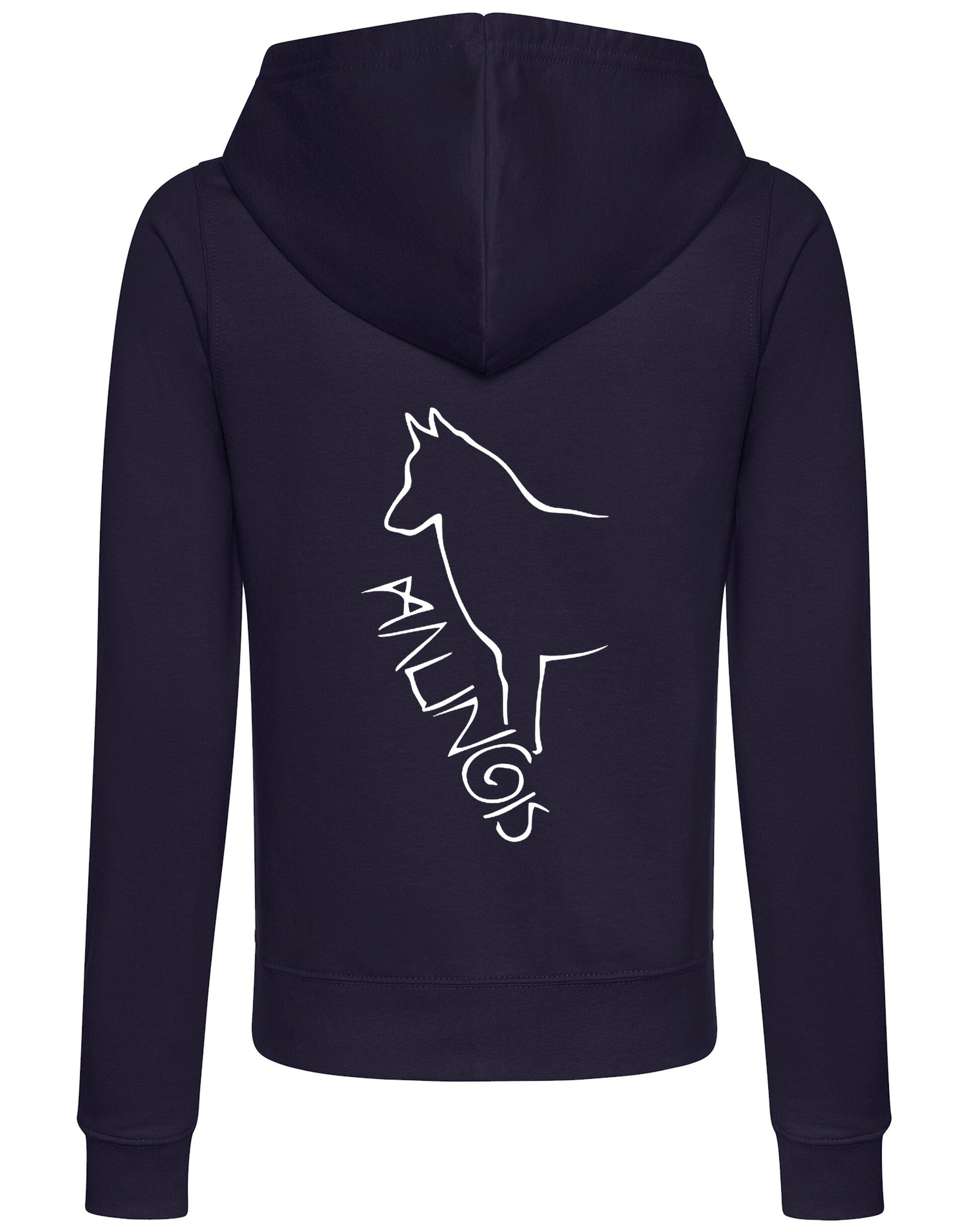 Malinois Women’s Zipped Hoodie featuring exclusive breed artwork and a cosy fit.