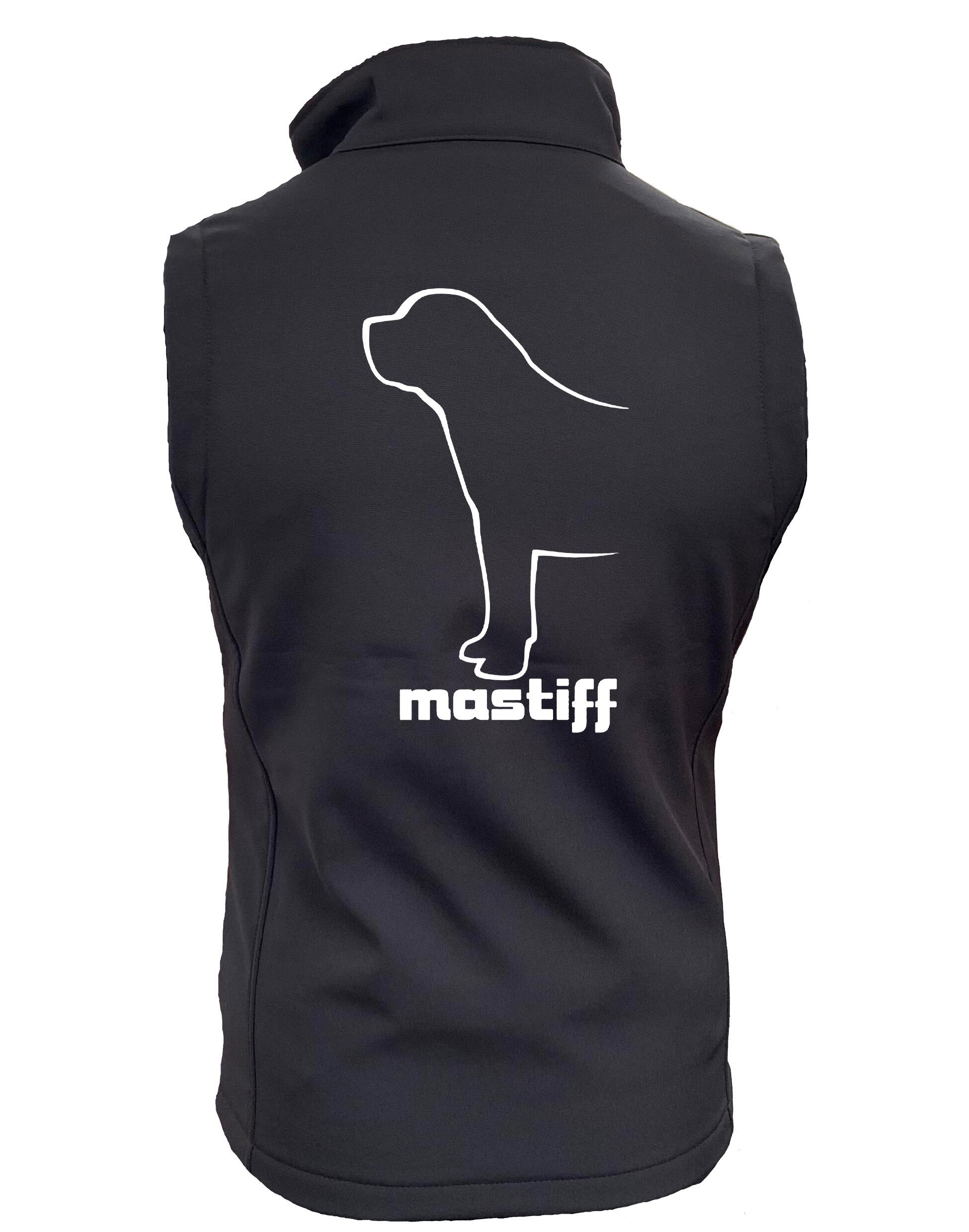 Mastiff Women’s Softshell Jacket with exclusive breed design, water-resistant fabric, and fleece lining for warmth and comfort.