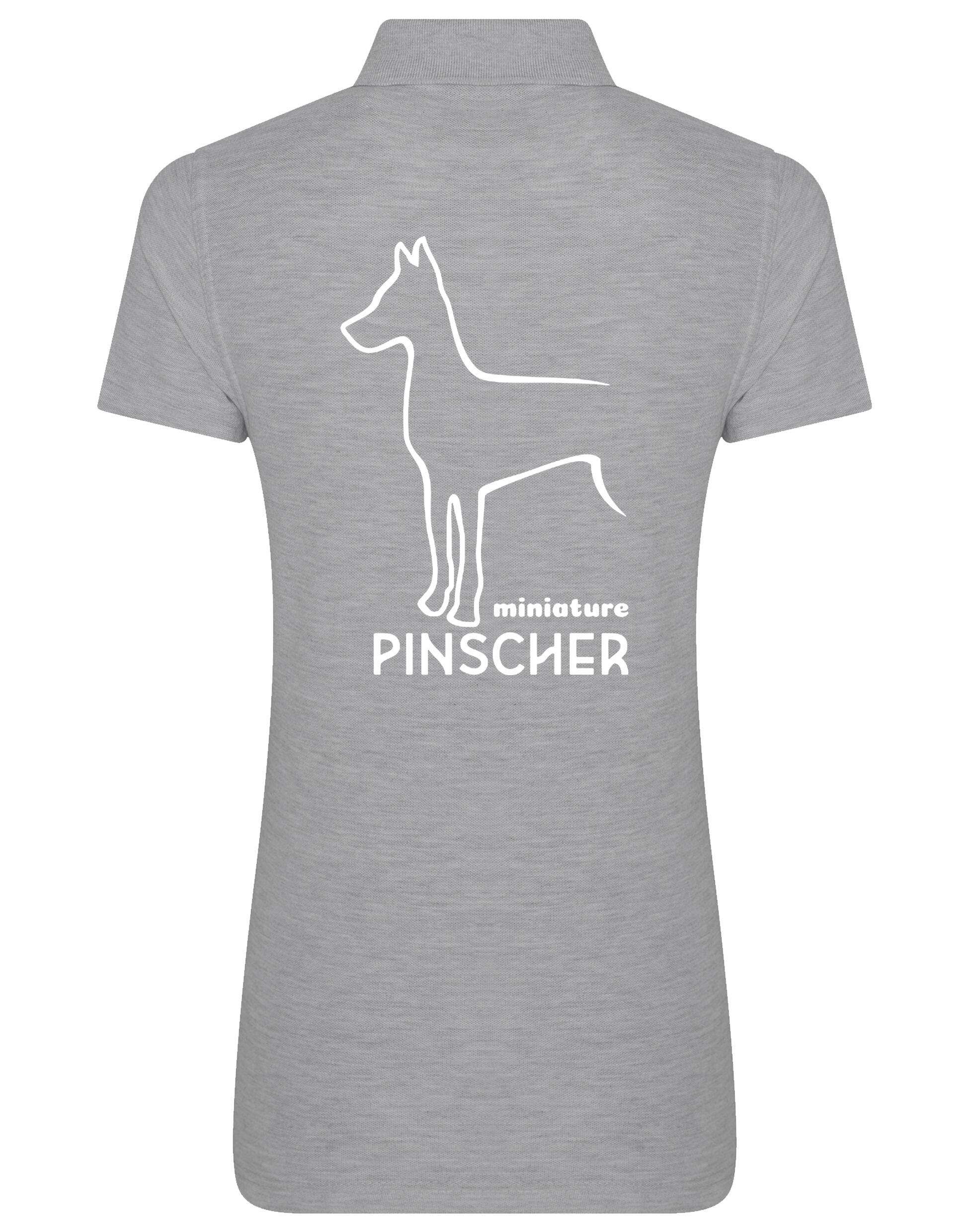 Miniature Pinscher Women's Cotton Polo with exclusive breed design, breathable fabric, and a flattering feminine fit for all-day comfort and style.