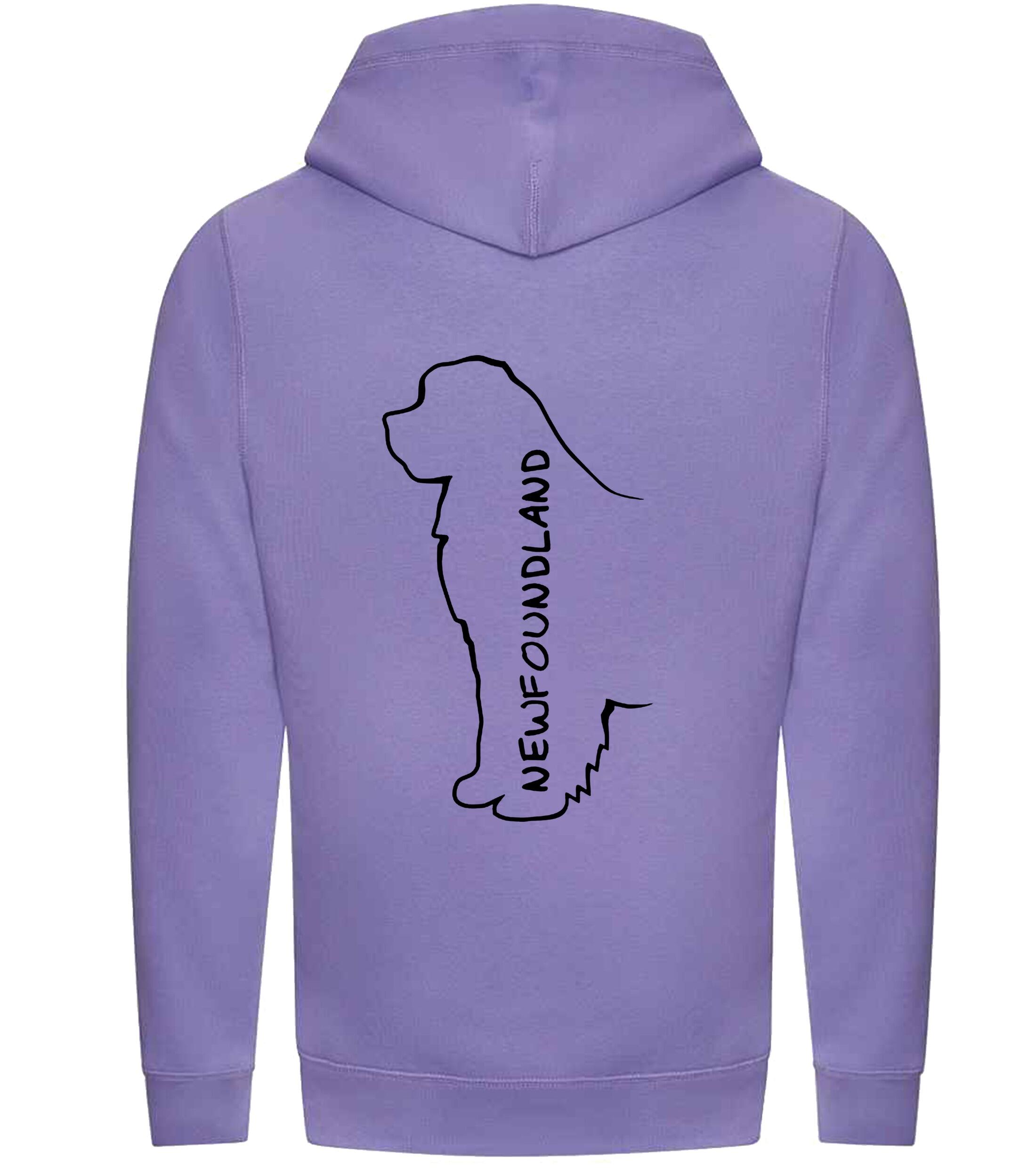 Unisex Crossneck Pullover Hoodie featuring exclusive Newfoundland breed artwork, modern crossneck design, and cosy brushed fleece interior, perfect for dog lovers and outdoor adventures.