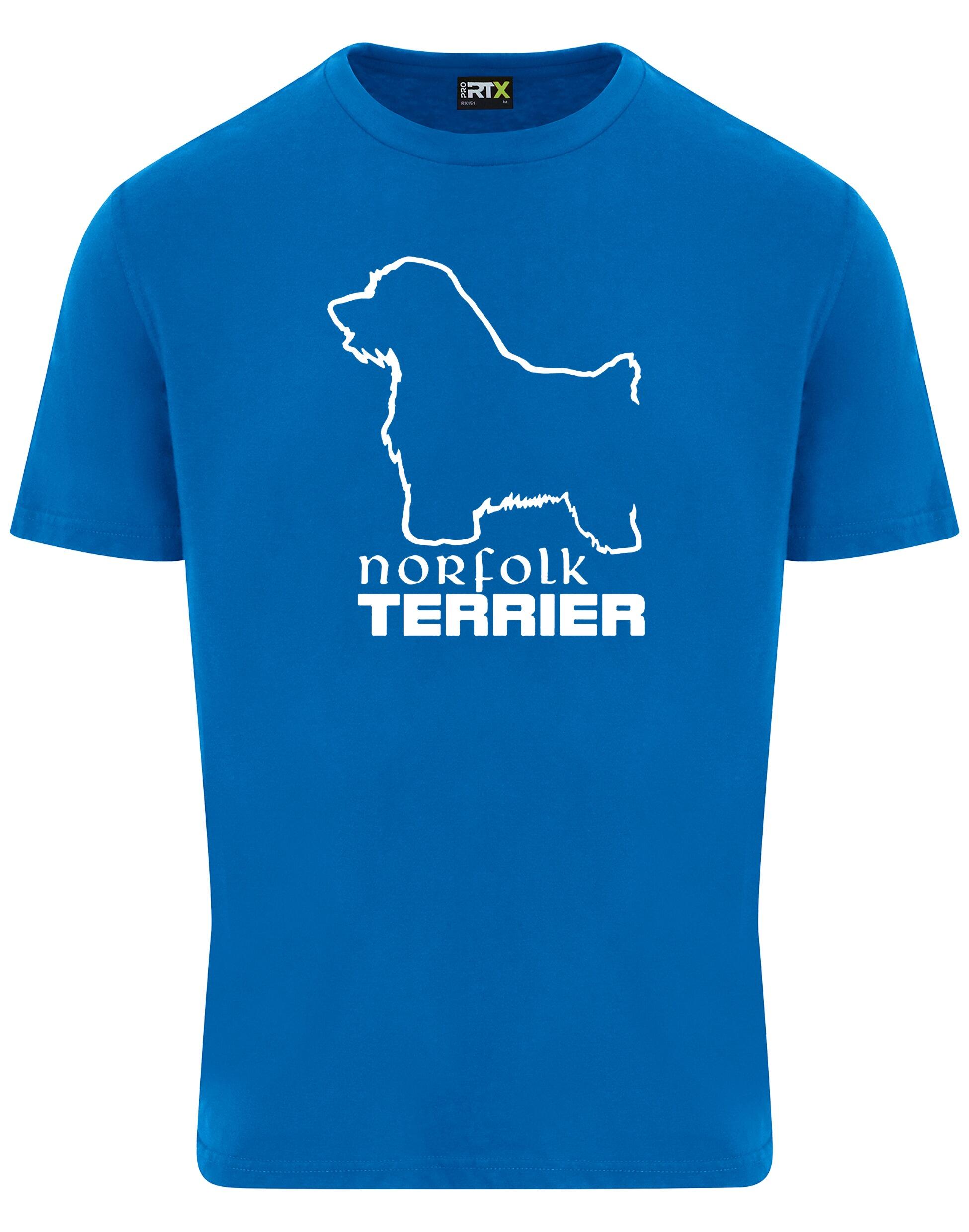 Norfolk Terrier Unisex Roundneck T-shirt featuring exclusive breed artwork, premium cotton fabric, a relaxed unisex fit, and a stylish round neckline. Perfect for casual wear, breed events, or everyday comfort for Norfolk Terrier lovers.