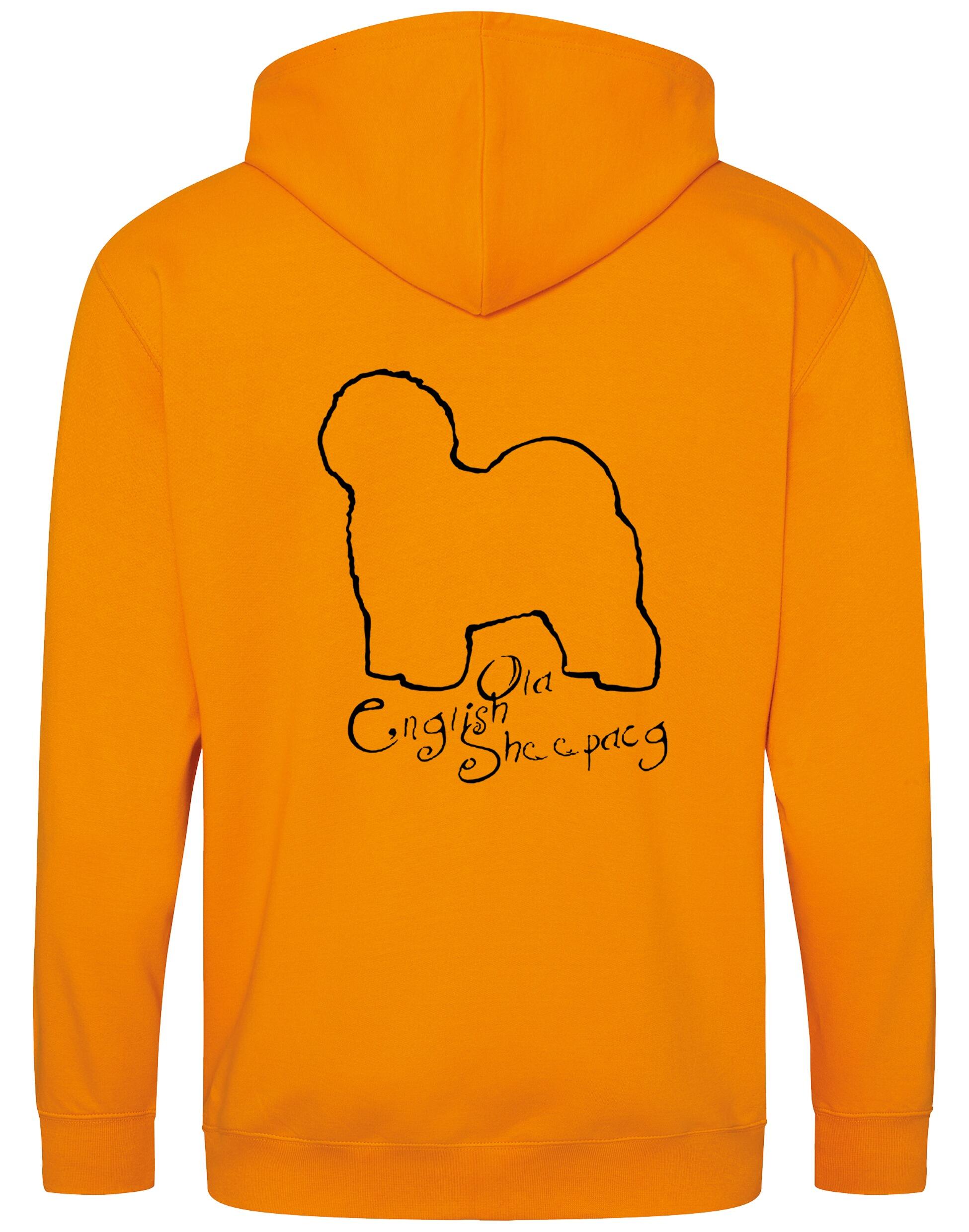 Old English Sheepdog Zipped Hoodie – cozy, fleece-lined, featuring exclusive breed artwork. A stylish and comfortable choice for dog lovers and breed enthusiasts.