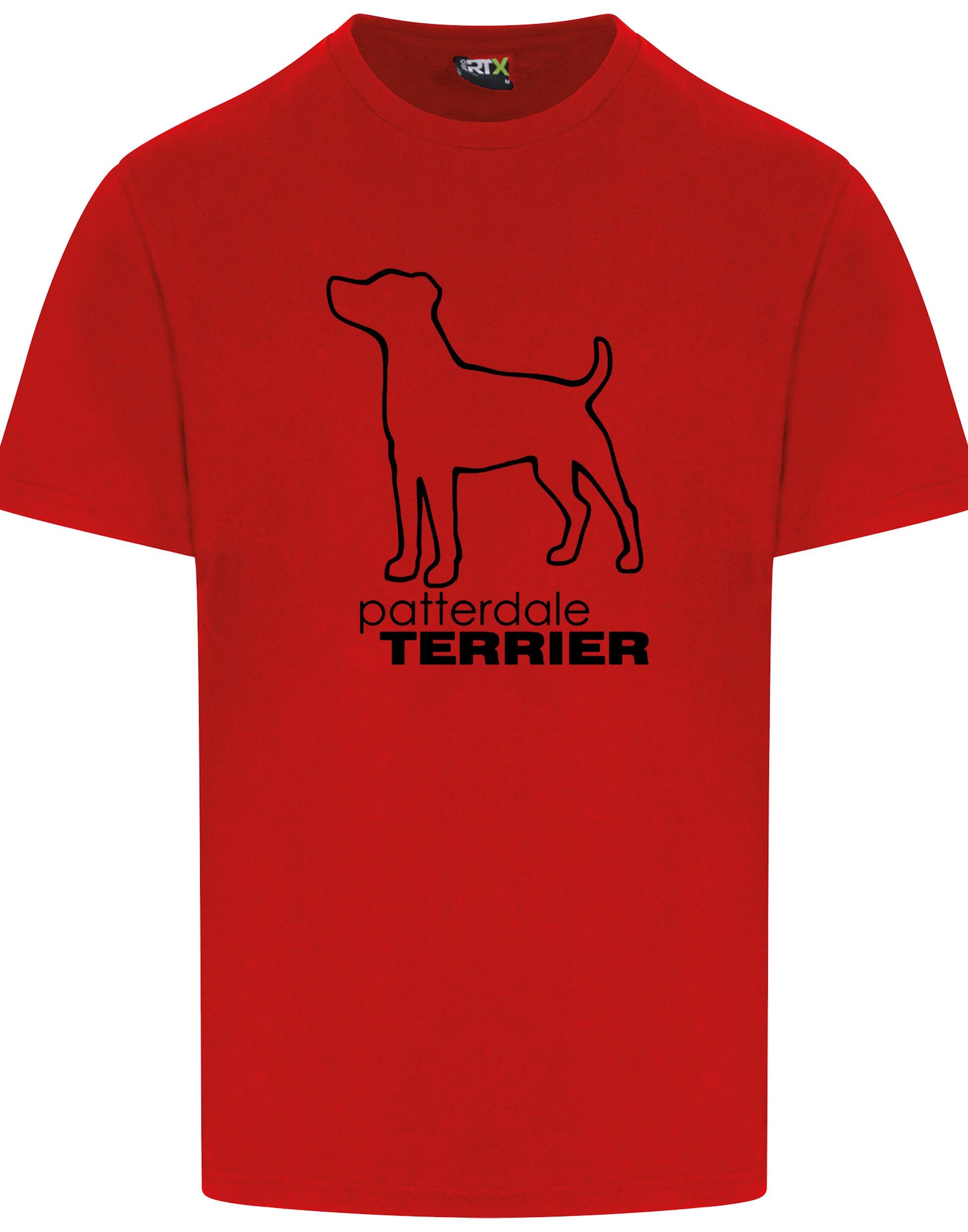 Patterdale Terrier Unisex Roundneck T-Shirt – soft, breathable cotton t-shirt featuring exclusive Patterdale Terrier artwork, a classic round neckline, and a relaxed unisex fit for everyday comfort and breed pride.