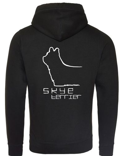 Unisex crossneck pullover hoodie with exclusive Skye Terrier artwork on the back, brushed fleece lining, and a spacious kangaroo pocket. A warm, stylish choice for Skye Terrier enthusiasts and perfect for casual wear or dog events.
