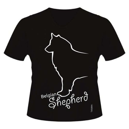 Belgian Shepherd T-Shirts Women's V Neck Premium Cotton