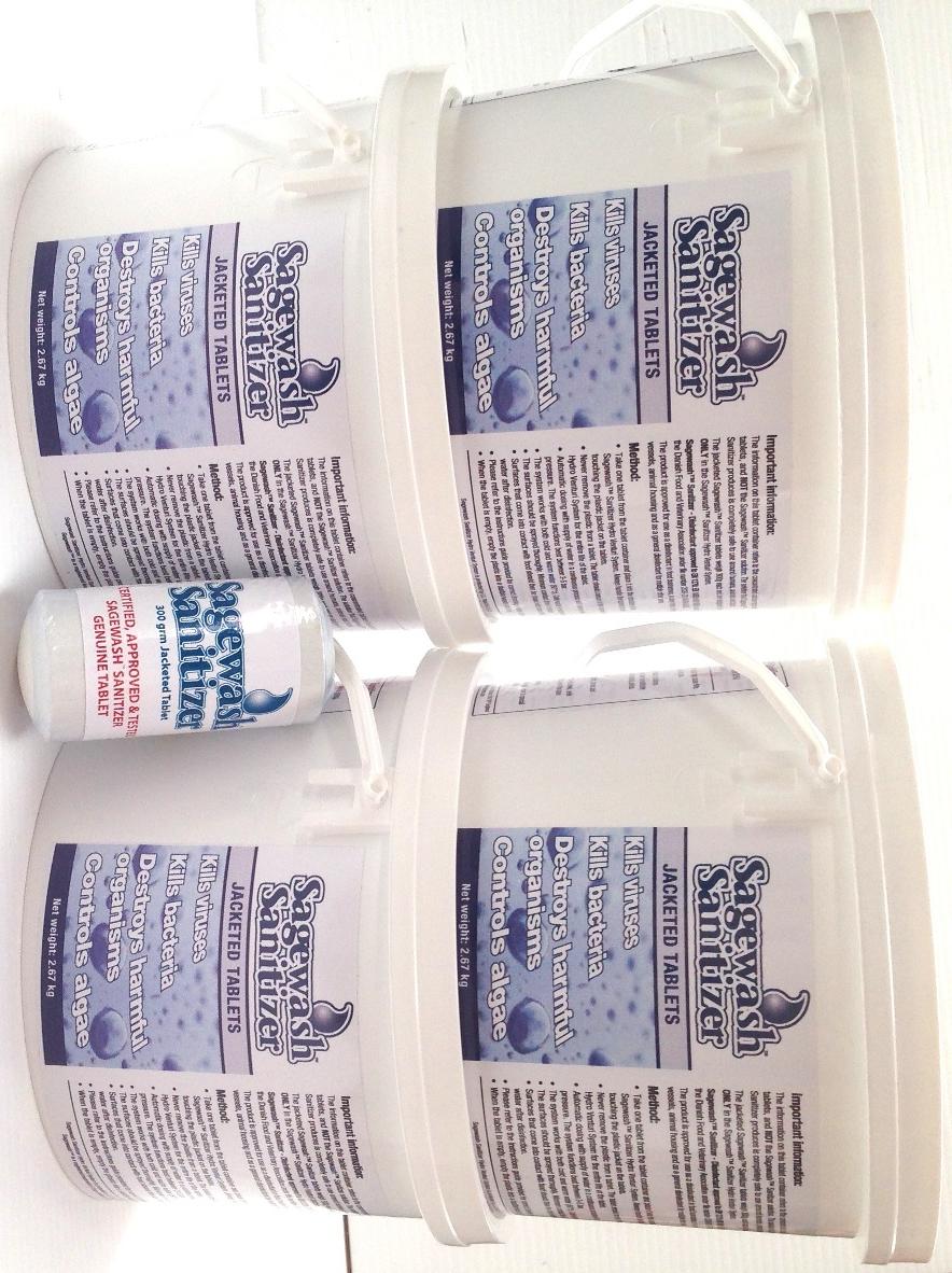 Sagewash Sanitizer Tablets Packs of 8