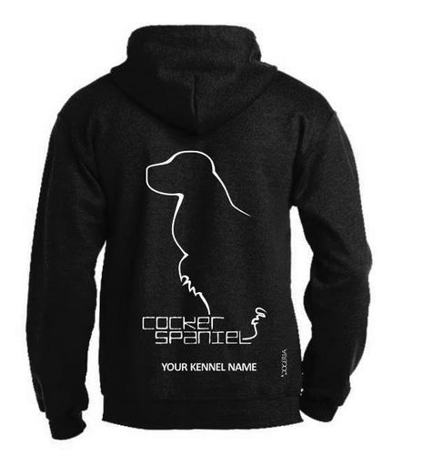 Cocker Spaniel Dog Breed Hoodie Full Zipped Women's & Men's Styles Exclusive Dogeria Design