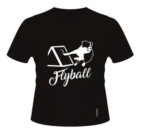 Flyball T-Shirts women's V Neck Premium Cotton