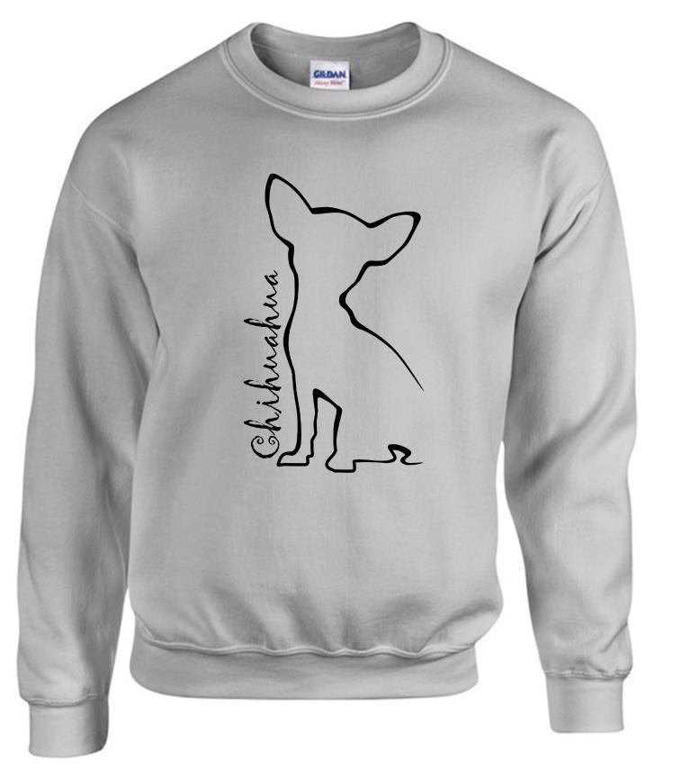 Chihuahua (Outline) Sweatshirts Adult Heavy Blend