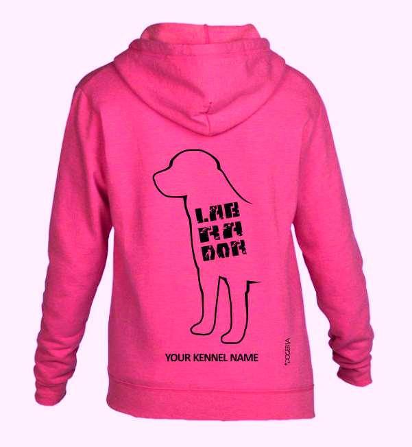 Labrador Dog Breed Hoodie Women's Full Zipped Heavy Blend Exclusive Dogeria Design